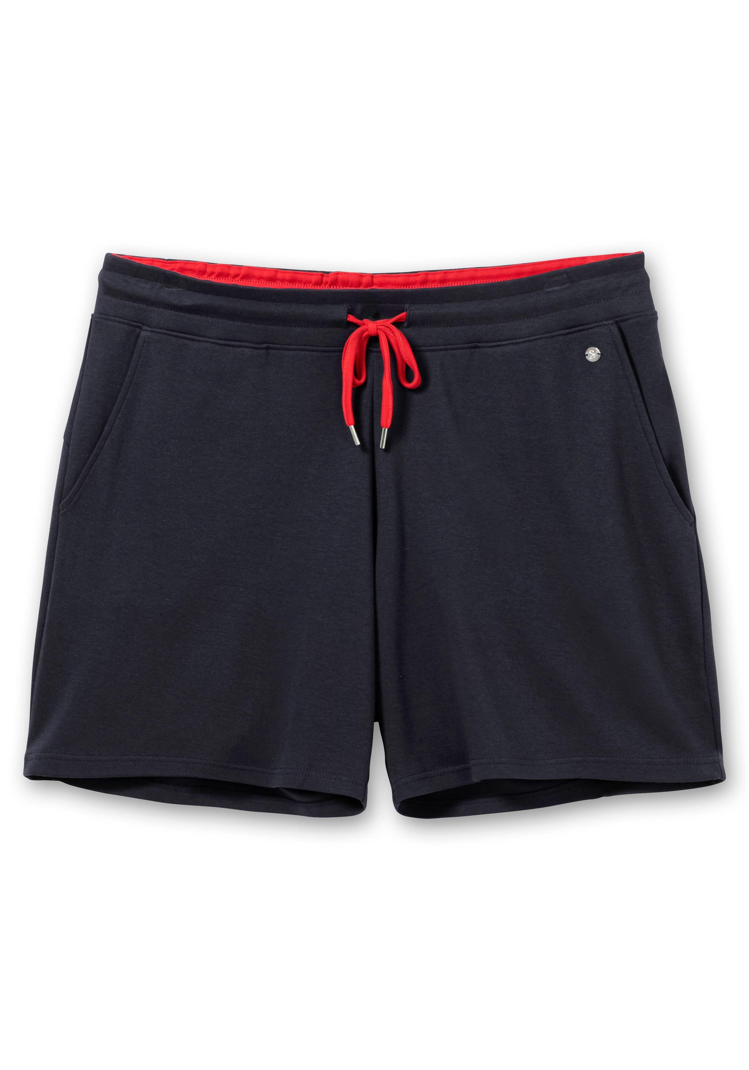 Relaxshorts mit Kontrastdetails, aus weichem sheego - | marine Interlock