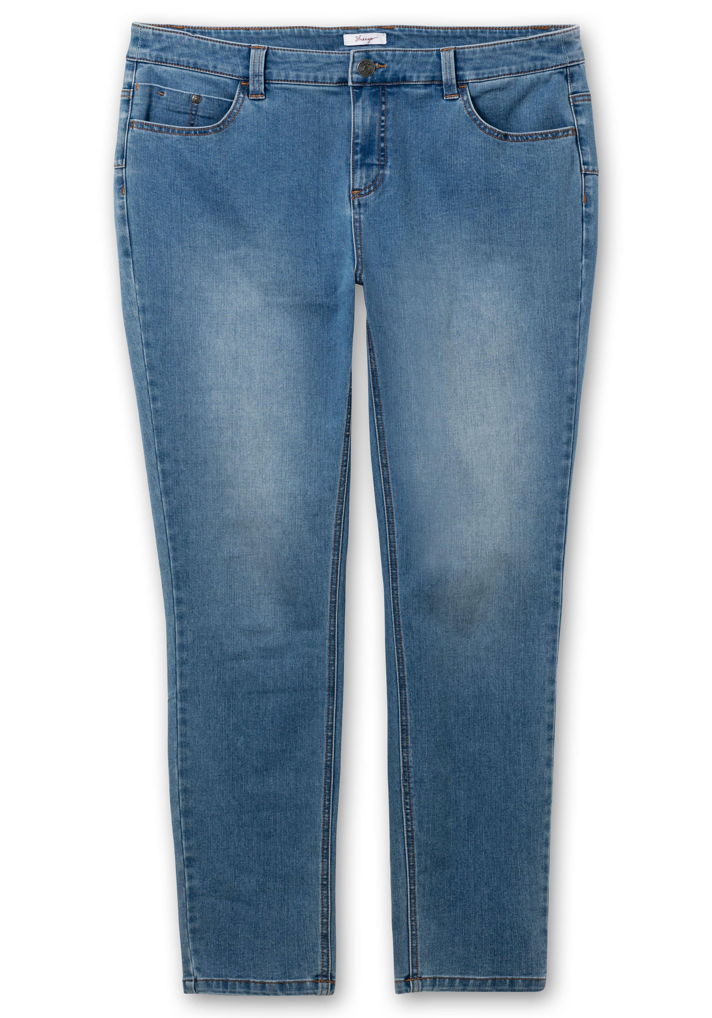 Skinny Jeans in Curvy-Schnitt SUSANNE | black Denim - sheego