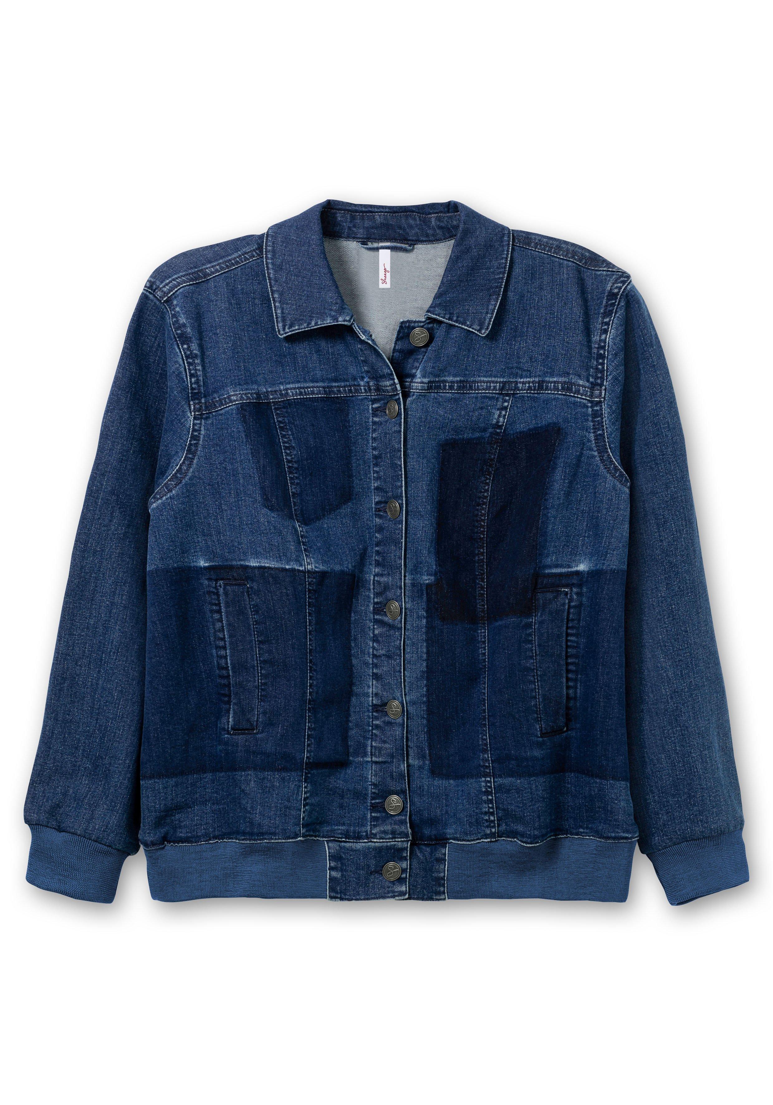 Jeansjacke mit Schalkragen, in Kimono-Form - blue Denim | sheego