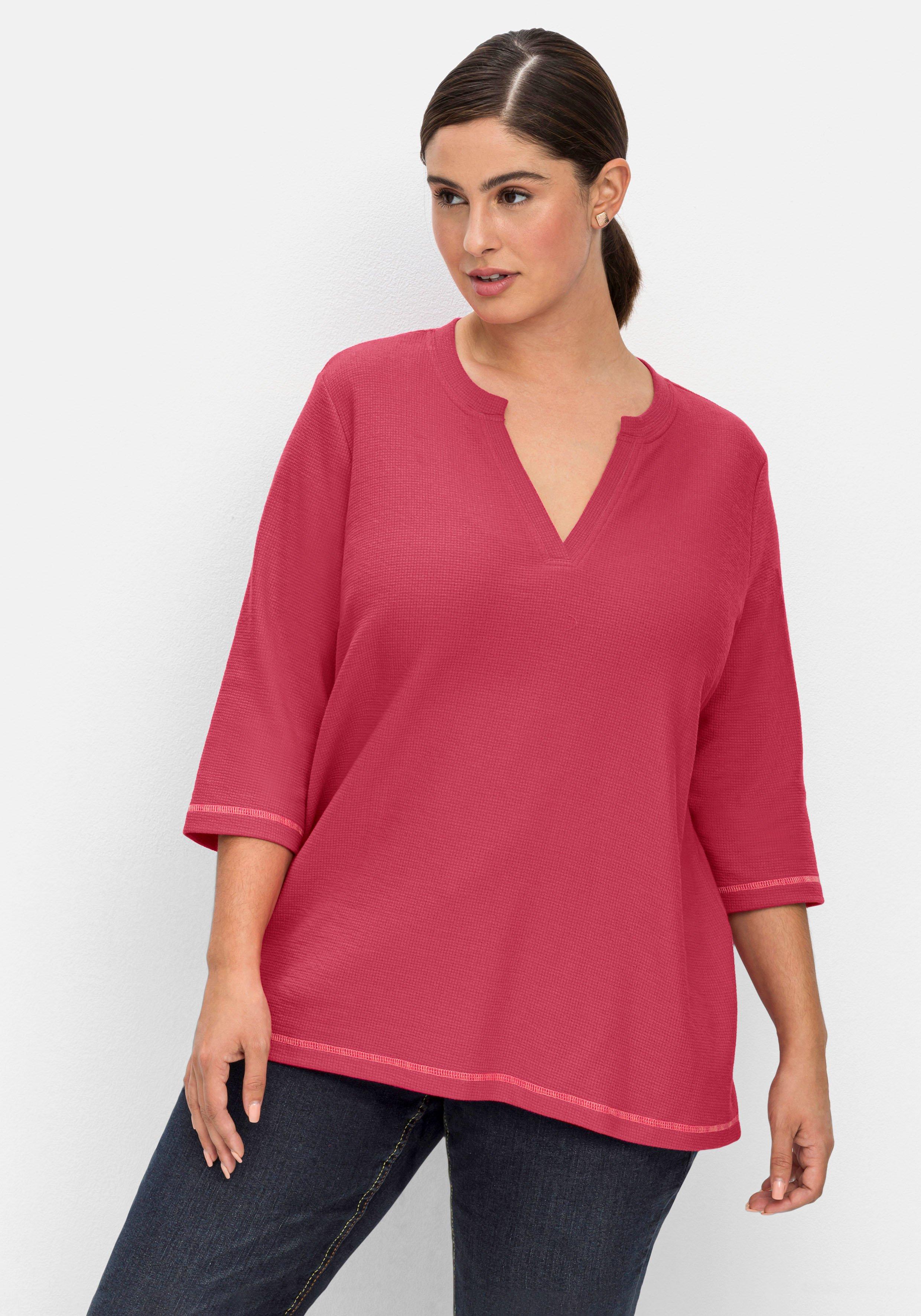 ♥ & Größe Mode Size Plus sheego Shirts › | große Größen 58 rosa Tops