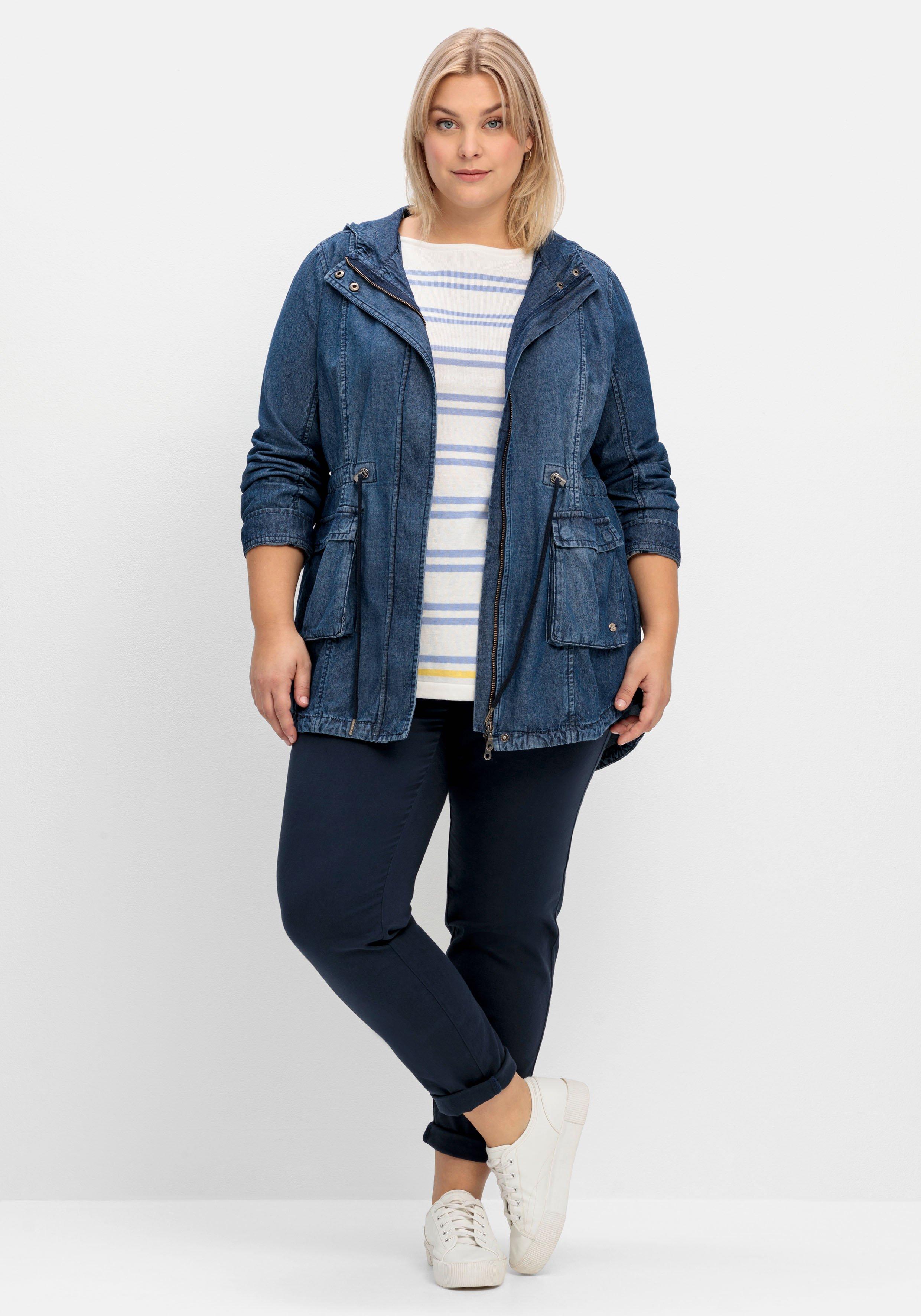 sheego Jeansparka mit Tunnelzug in der Taille - blue Denim sheego