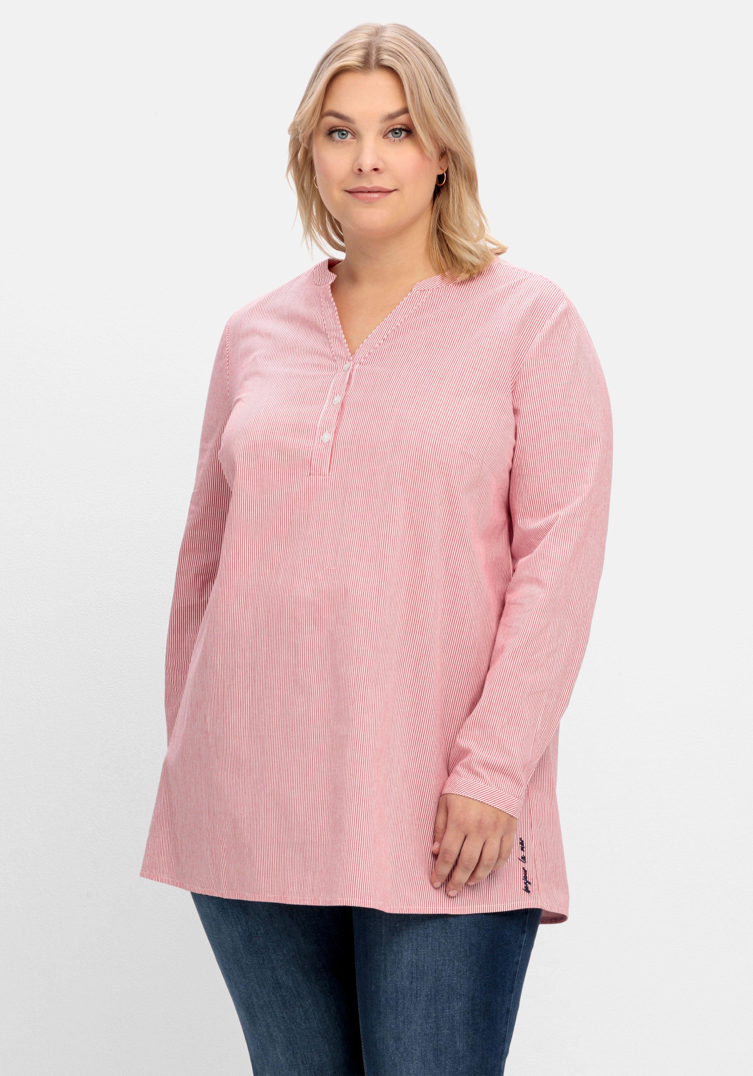 Blusen & Tuniken große Größen rot Langarm | sheego ♥ Plus Size Mode