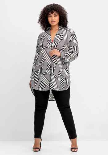 Blusen & Tuniken große Größen lang Langarm | sheego ♥ Plus Size Mode