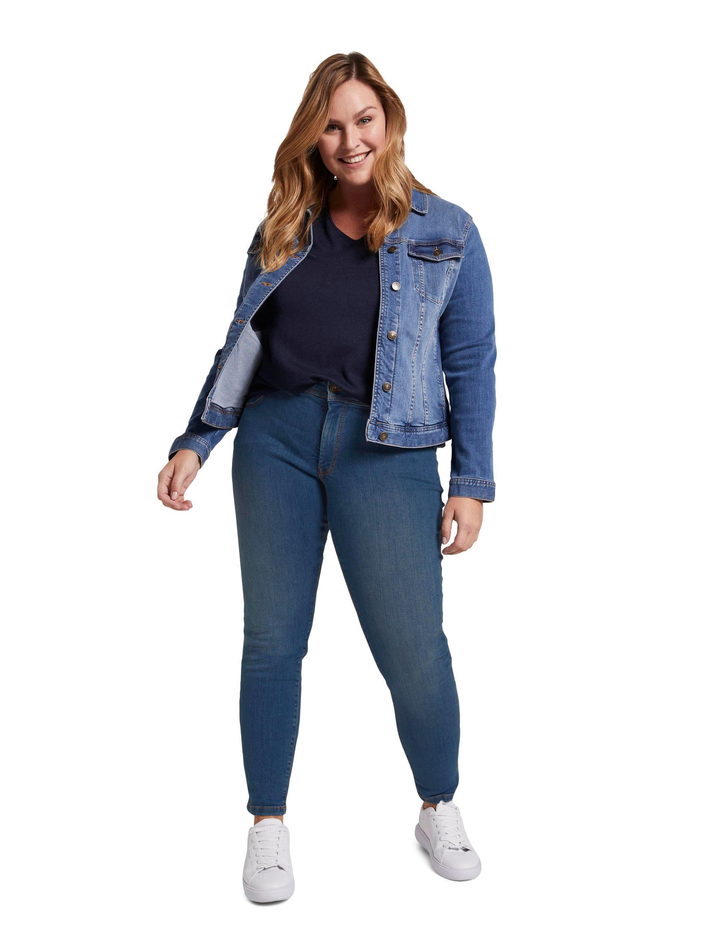 TOM TAILOR Plus Skinny Jeans mit Bauch-Shaping-Effekt - blue Denim sheego