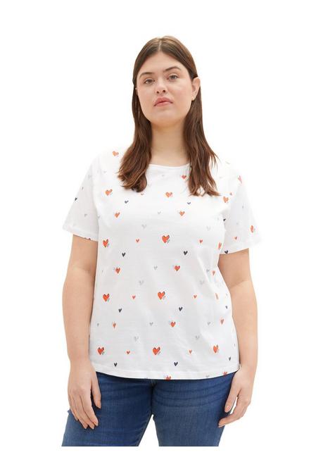 T-Shirt mit Alloverprint, aus weicher Baumwolle - ecru bedruckt - 44