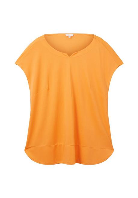 Shirt mit weitem Ausschnitt, aus Viskose - orange - 44