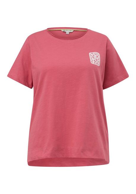 T-Shirt aus Jersey, mit grafischem Print auf der Brust - pink - 44