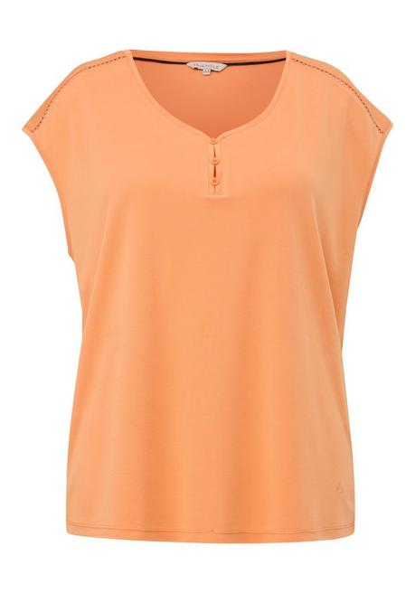Shirt aus Piqué, mit überschnittenen Schultern - orange - 44