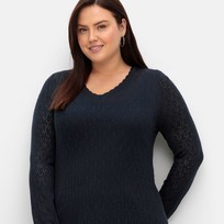 Pullover | Größen & › große Größe sheego Size Damen braun 46 ♥ Mode Strickjacken Plus