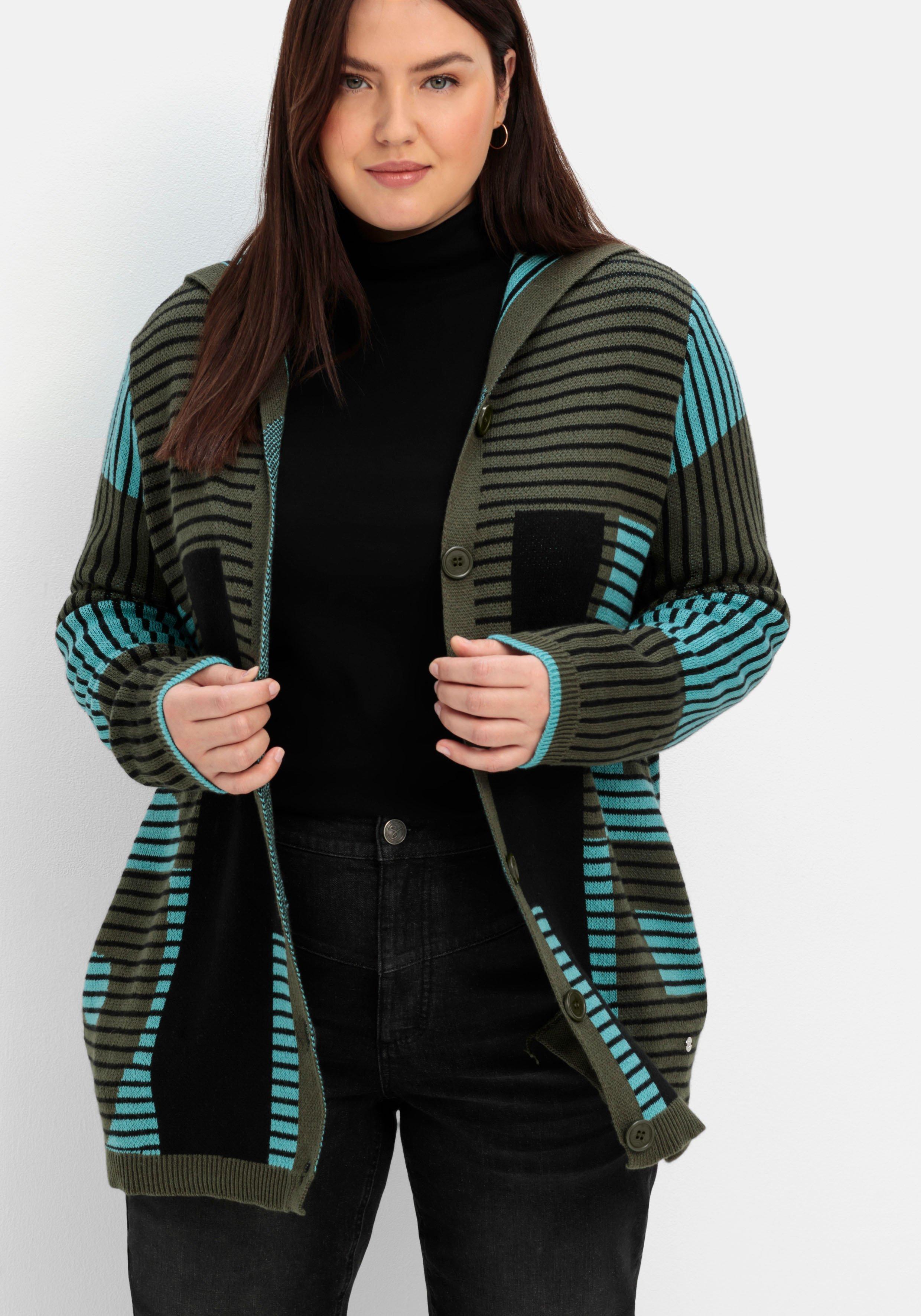 große Damen | Größen Size Größe sheego Plus › & ♥ Mode Pullover 48 Strickjacken grün