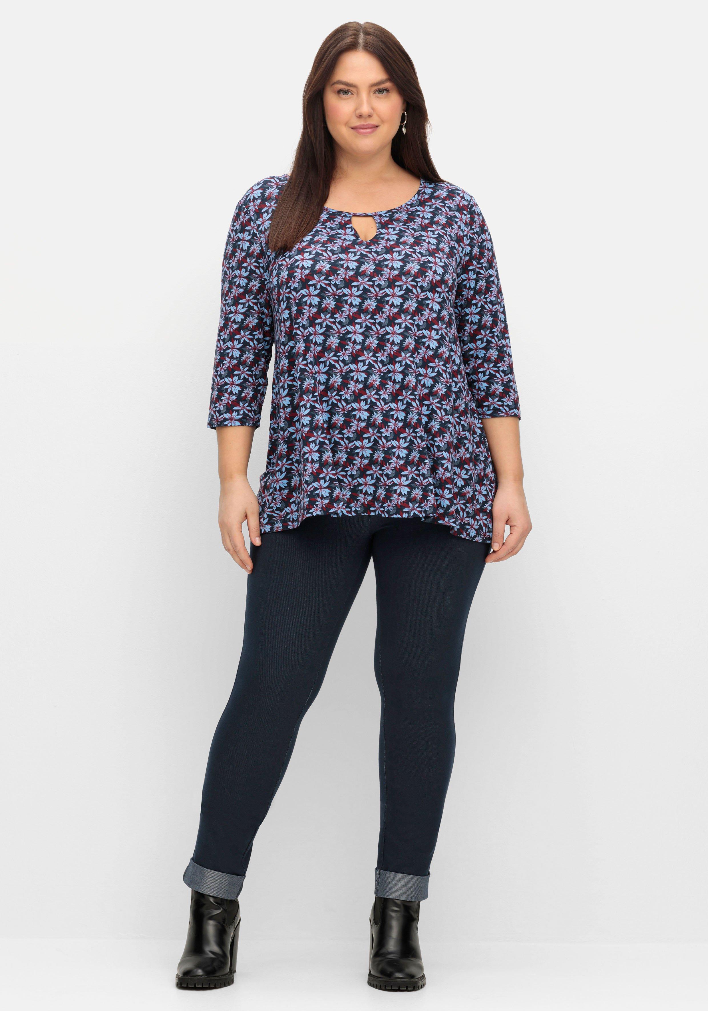 Leggings große Größen blau | sheego ♥ Plus Size Mode