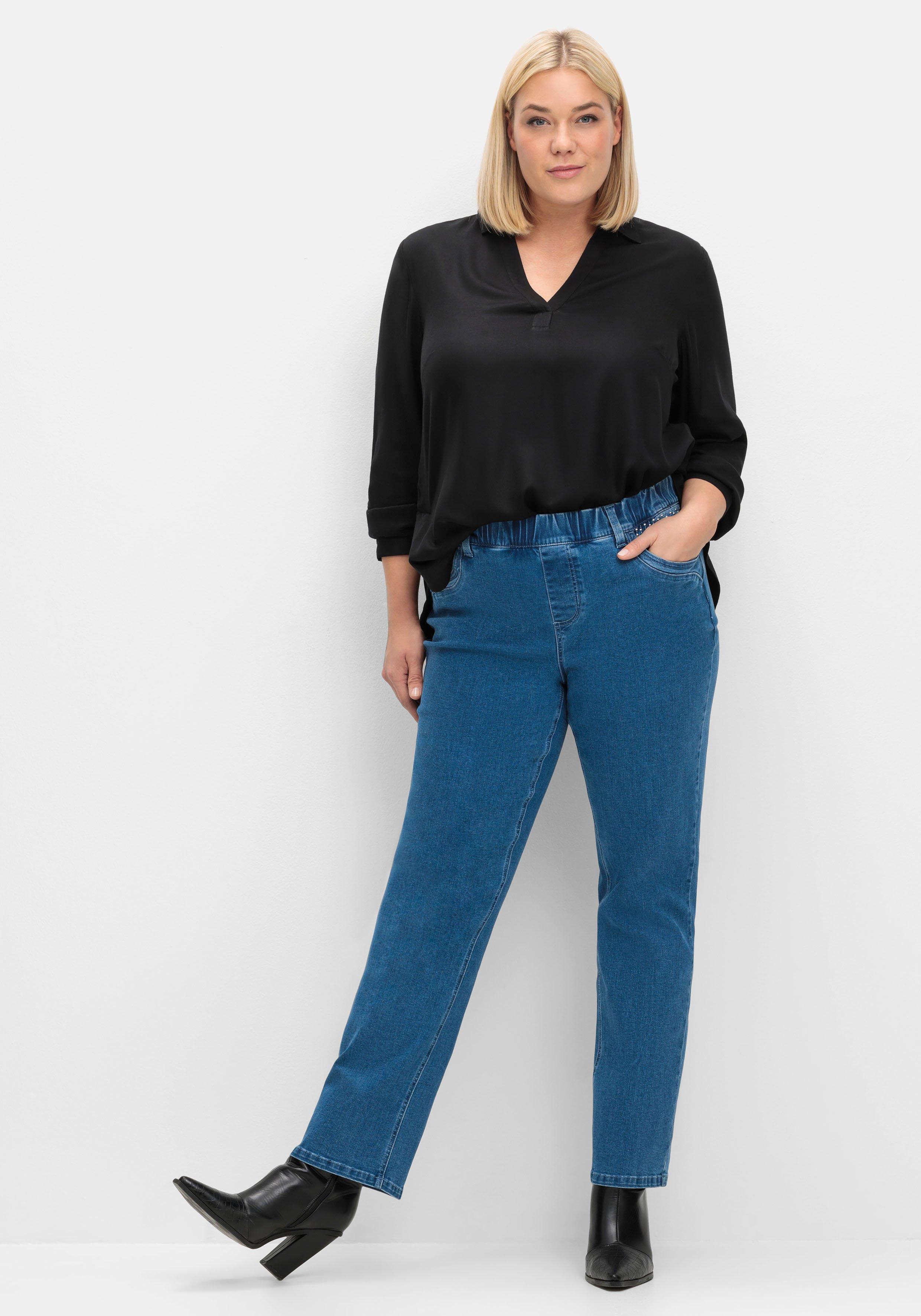 und | Gerade Jeans Shaping-Einsatz mit Gummibund blue sheego - Denim