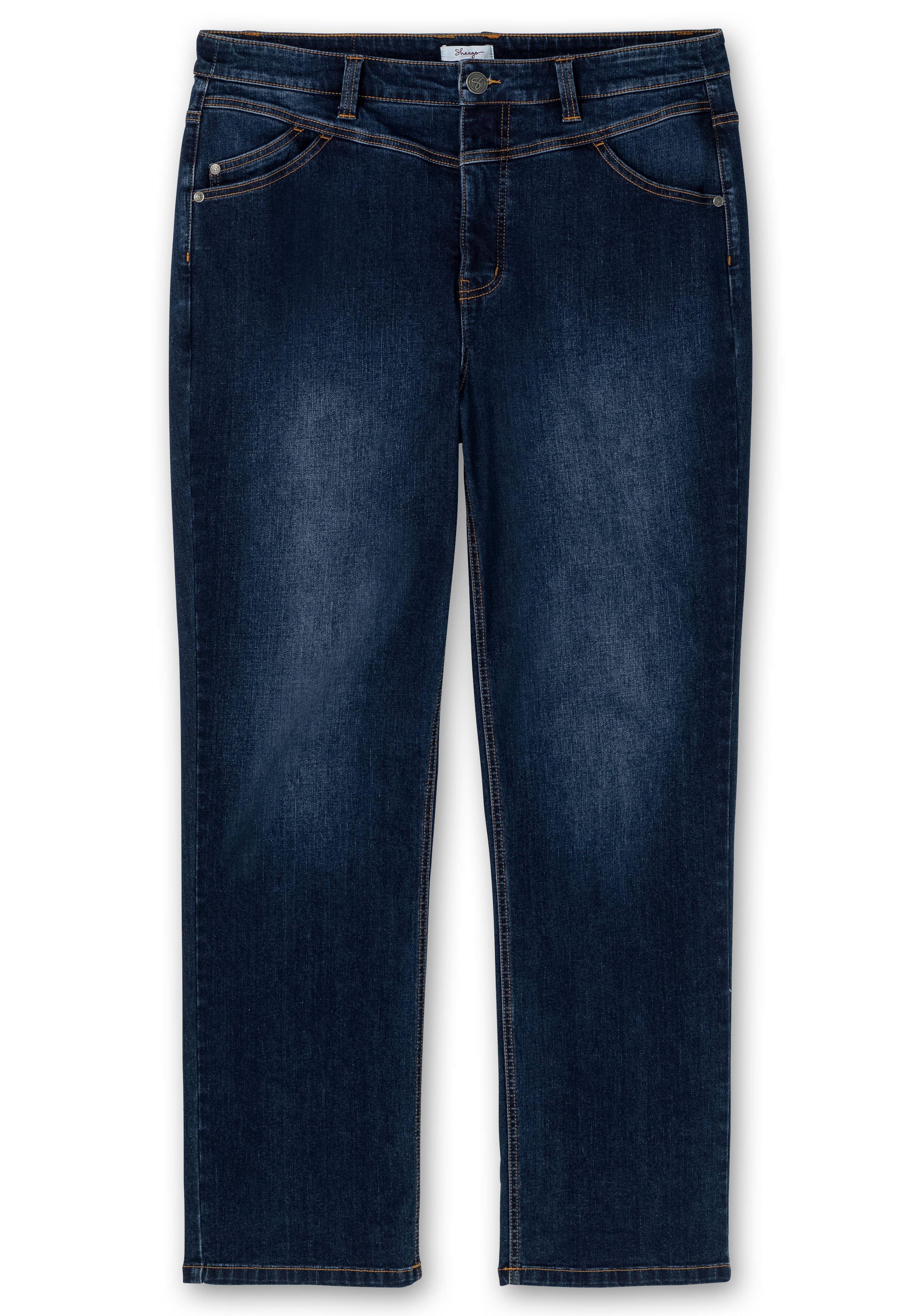 Gerade Stretch-Jeans, bei - kräftigen dark sheego | blue sehr Denim Beinen