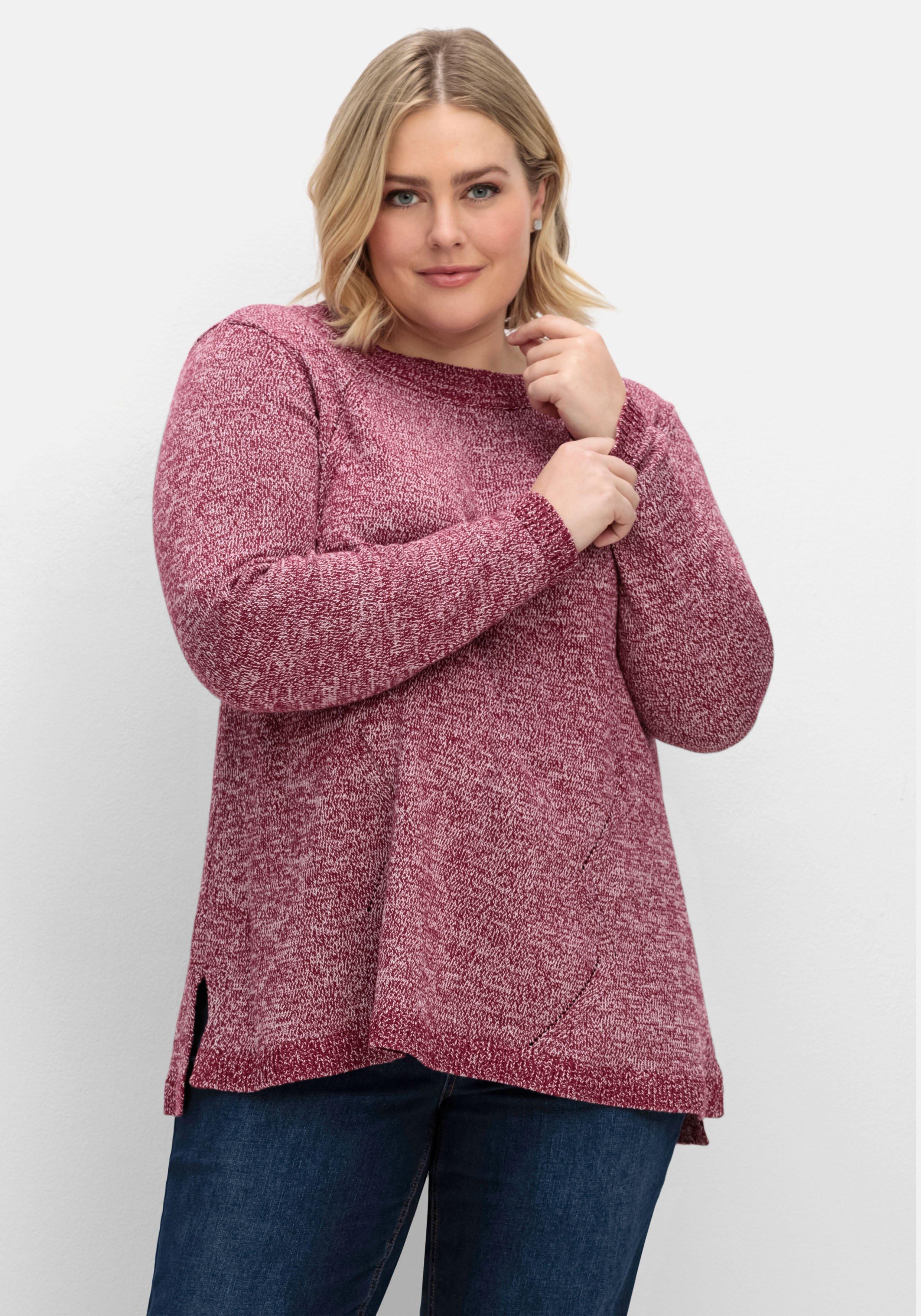 Size Pullover ♥ rot Größen Plus Mode Damen große | sheego