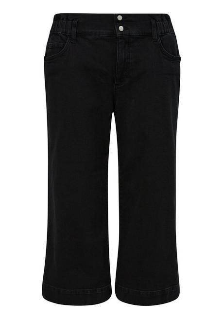 Jeans-Culotte mit elastischem Bund - black Denim - 44