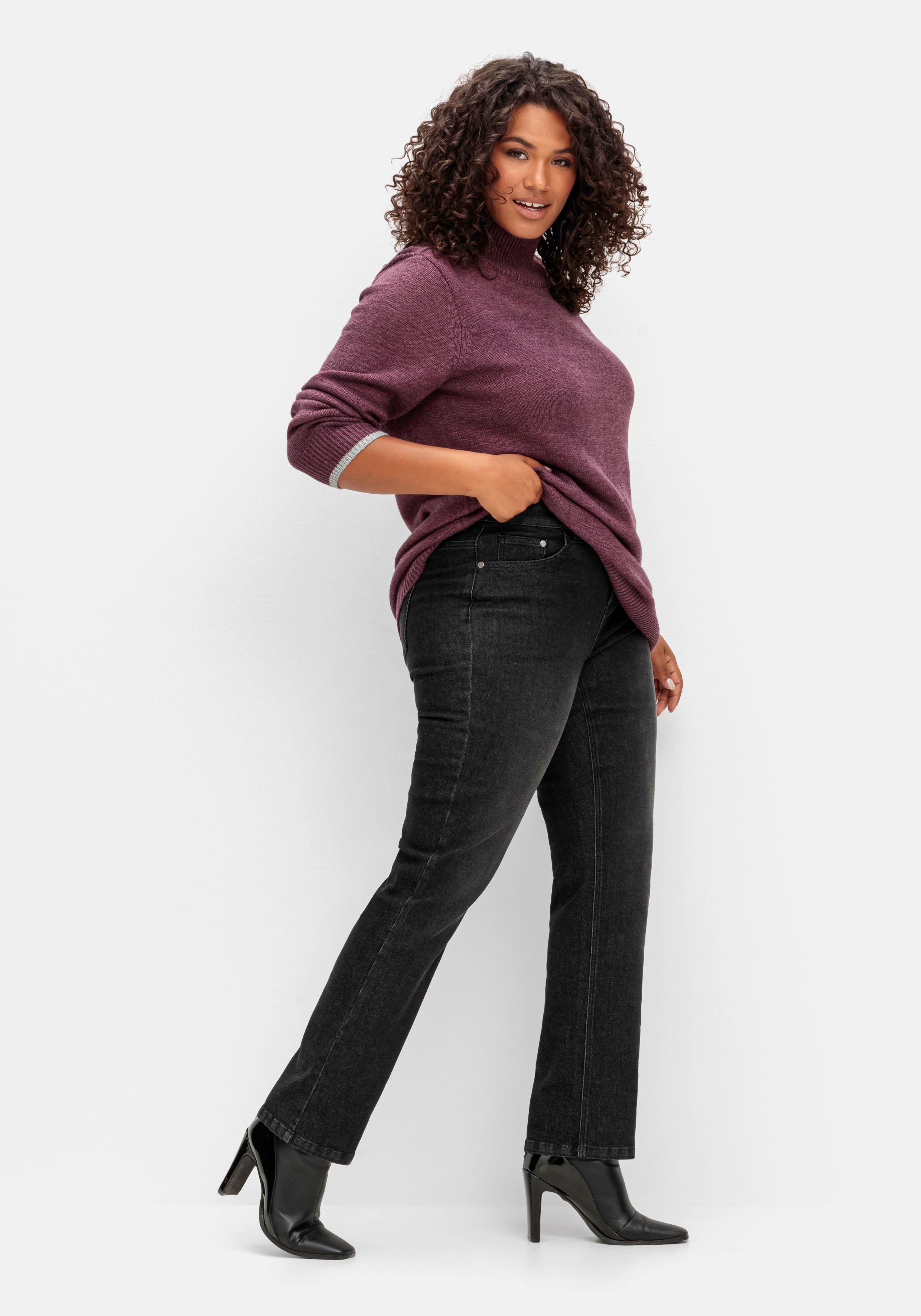 Gerade Jeans mit TruTemp365® Fasern - black Denim | sheego