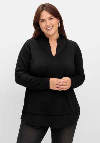Damen Pullover & Strickjacken große Größen schwarz › Größe 40 | sheego ♥  Plus Size Mode