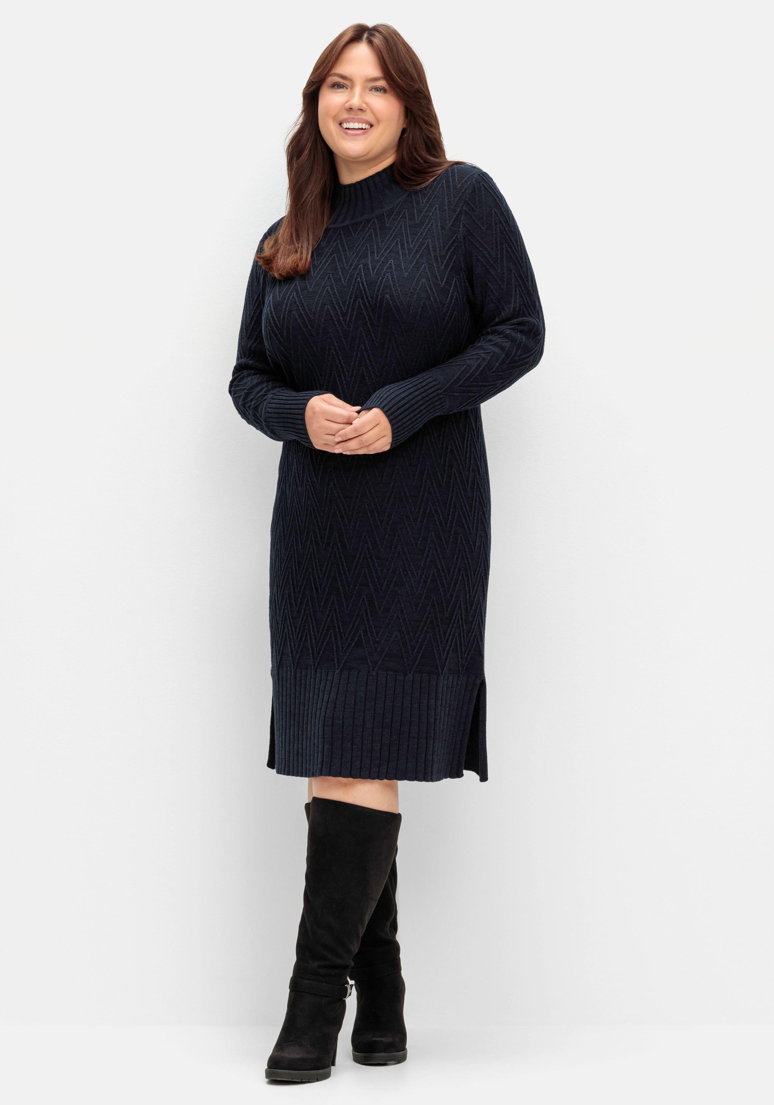 Größen Langarm Plus Size große sheego Kleider ♥ blau | Mode