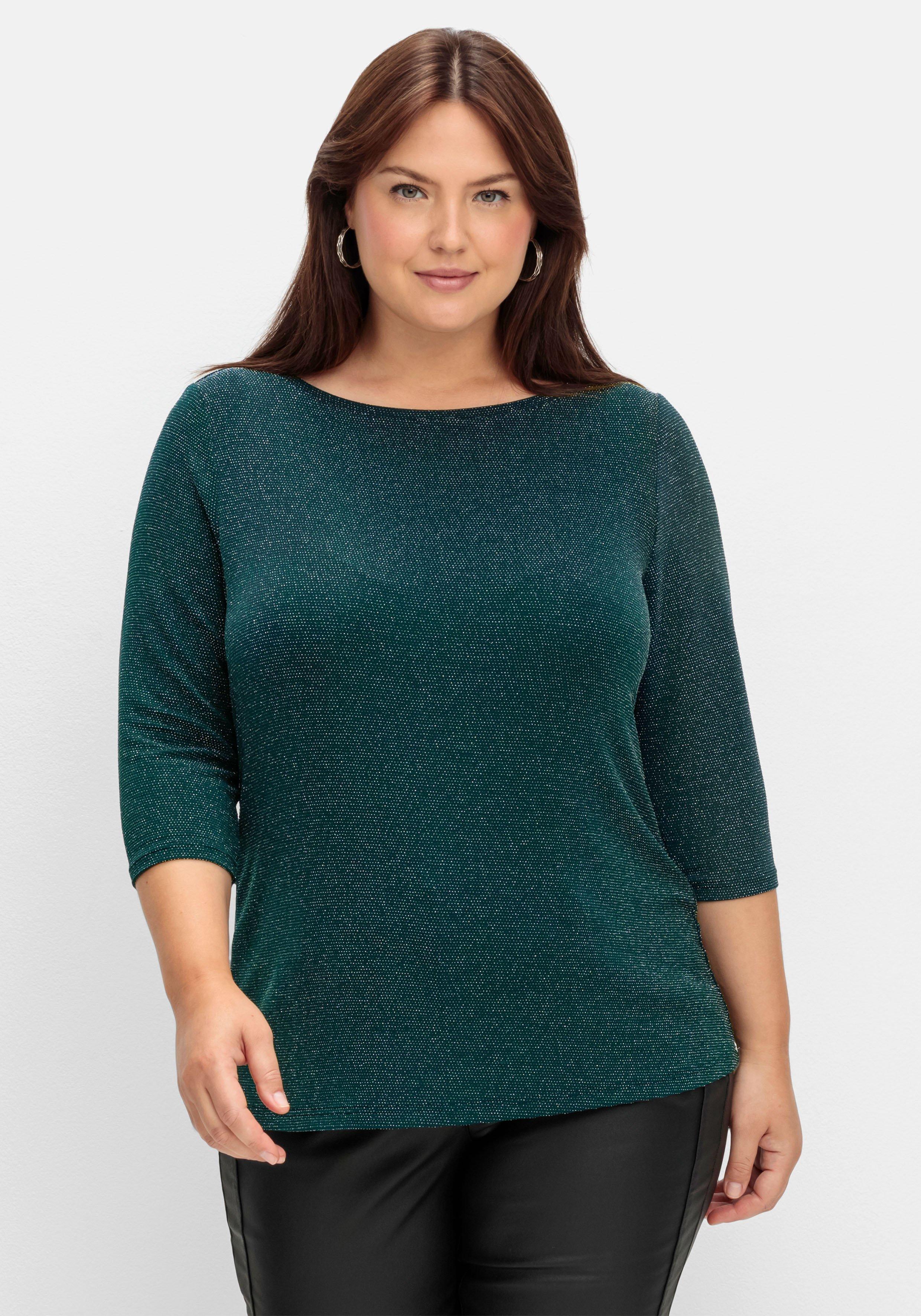 Shirts große Größen grün › Größe 46 | sheego ♥ Plus Size Mode | V-Shirts