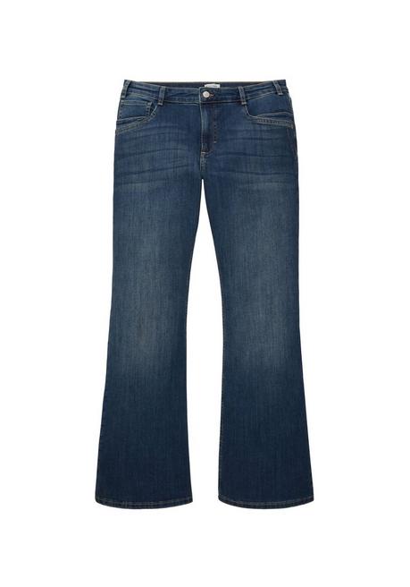 Bootcut Jeans in Used-Optik - blue Denim - 44