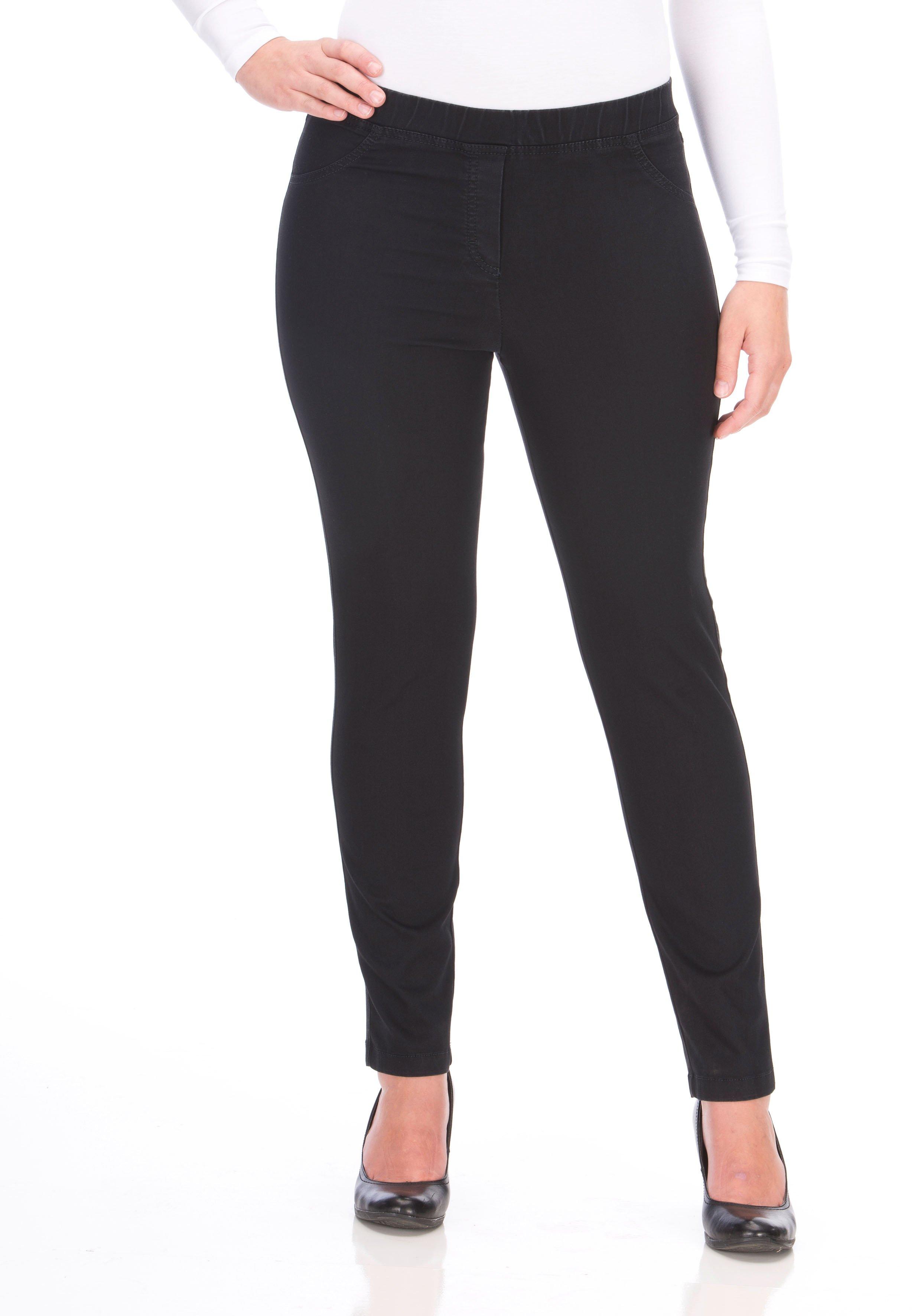 KjBRAND Jeggings aus Super Stretch, in leicht glänzender Optik - black Denim sheego