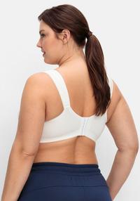 Sport-BH aus COOLMAX®, mit Netzeinsätzen, weiß, Gr.95B