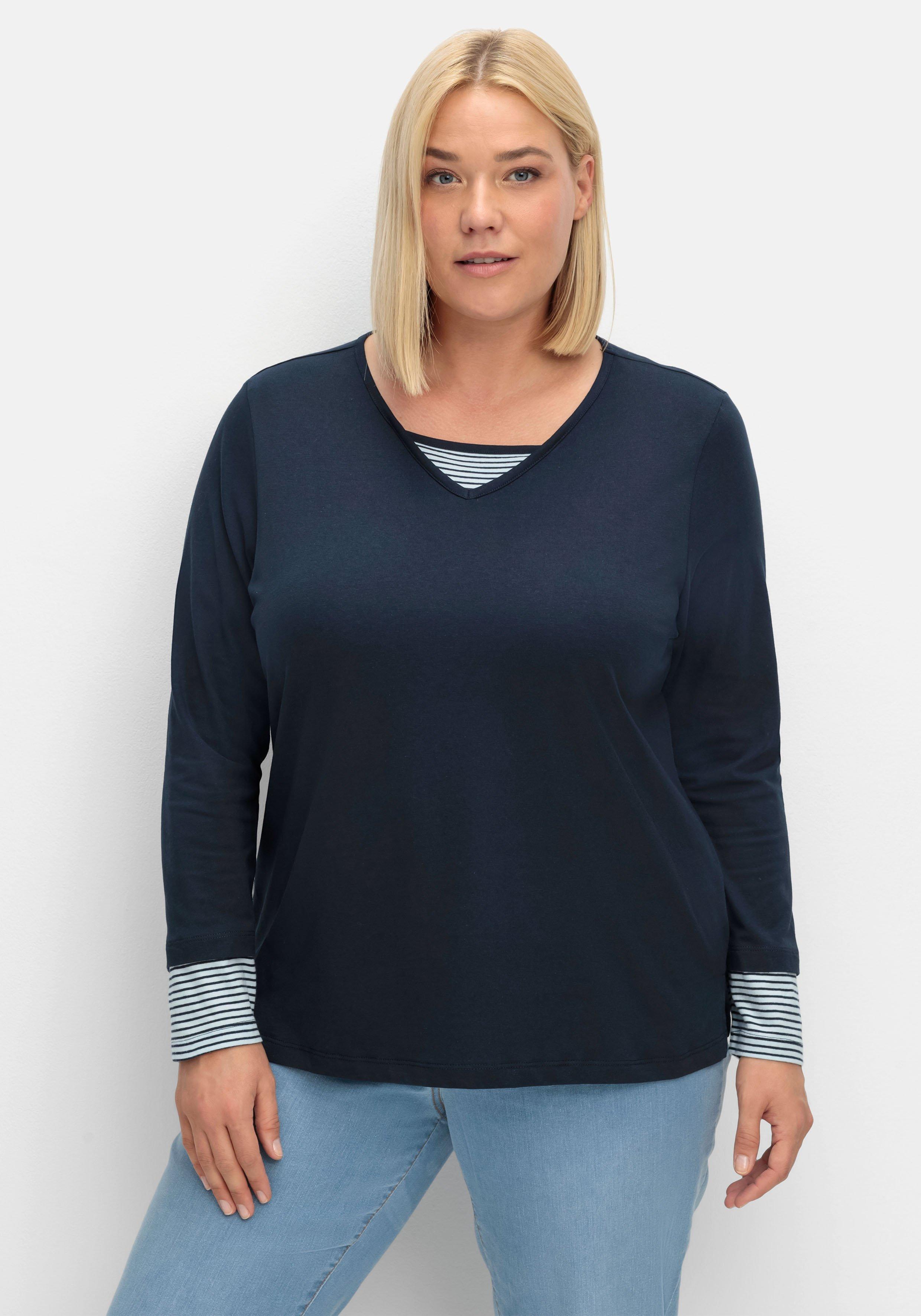 Shirts Mode Plus & ♥ | Größen sheego große Tops blau Size