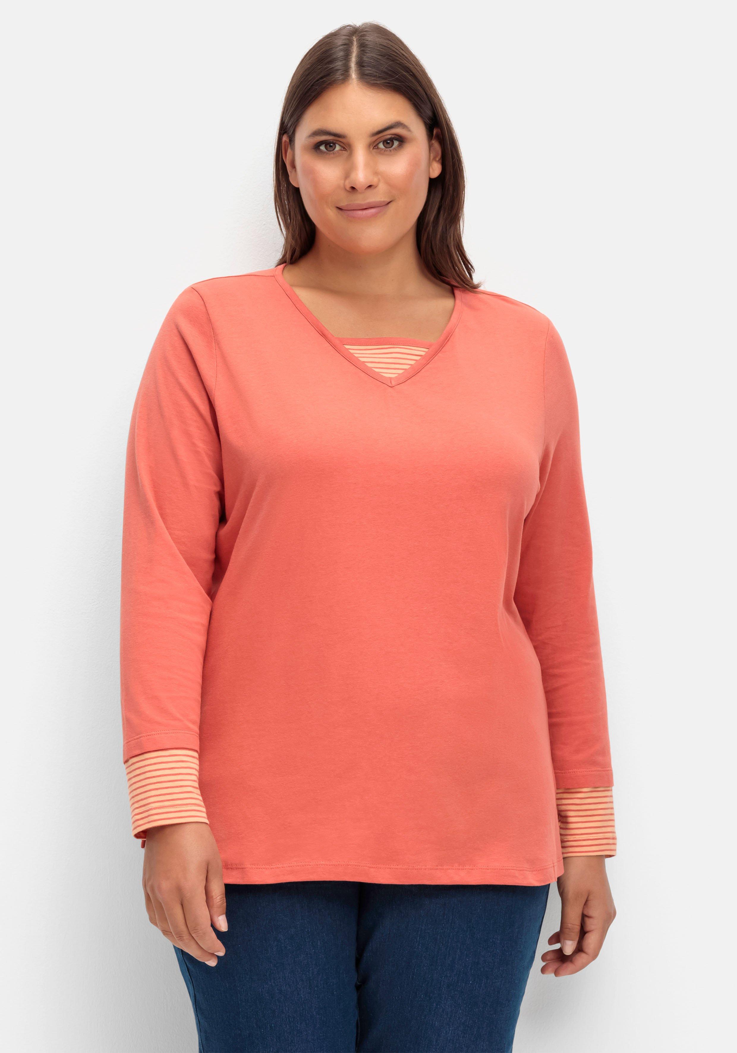 Plus Tops | Mode große sheego Shirts Größen orange Size & ♥