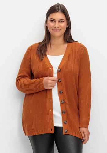 Damen Pullover & Strickjacken große Größen braun › Größe 48 | sheego ♥ Plus  Size Mode