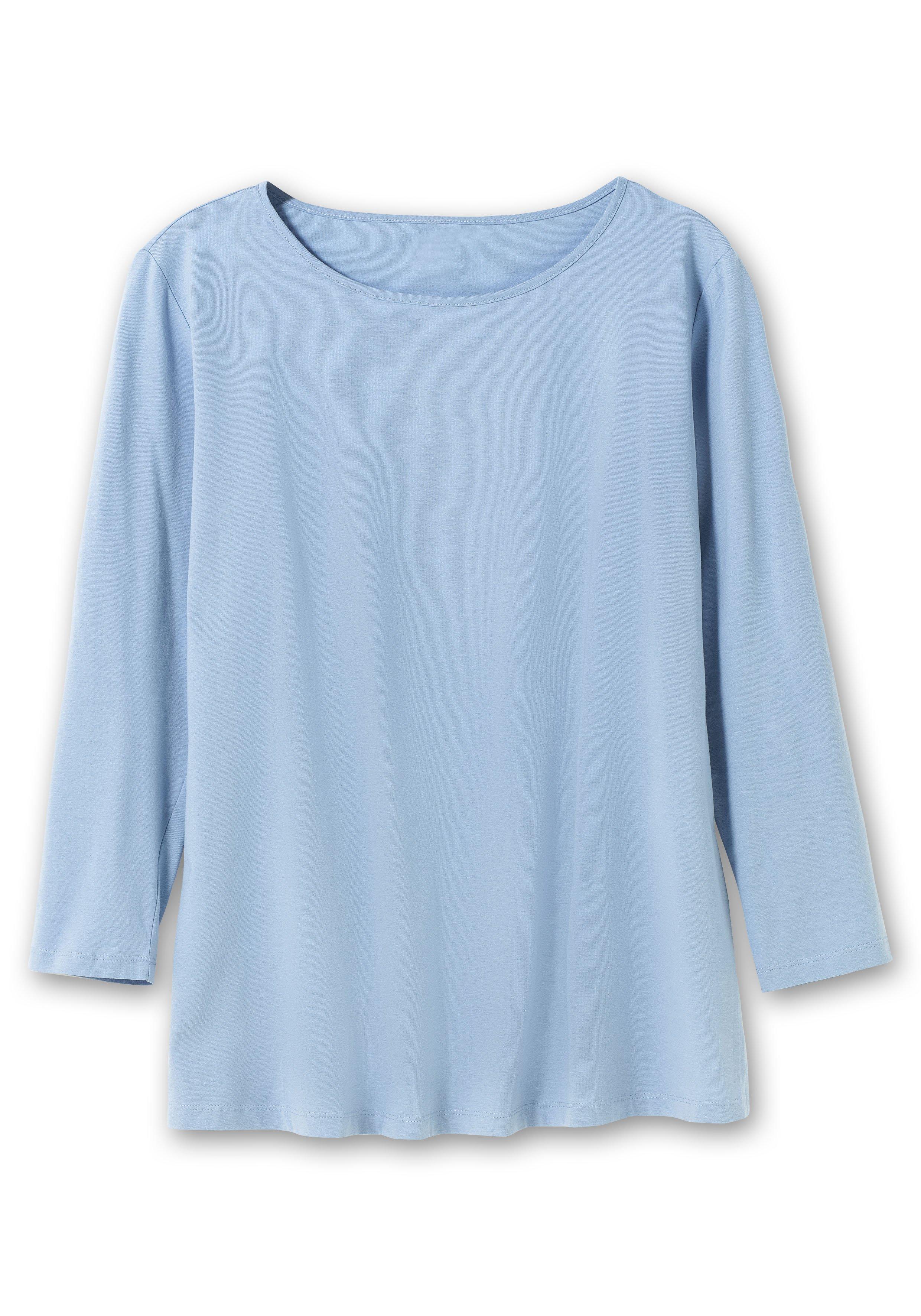 Longshirt mit hohen Seitenschlitzen - bleu | sheego