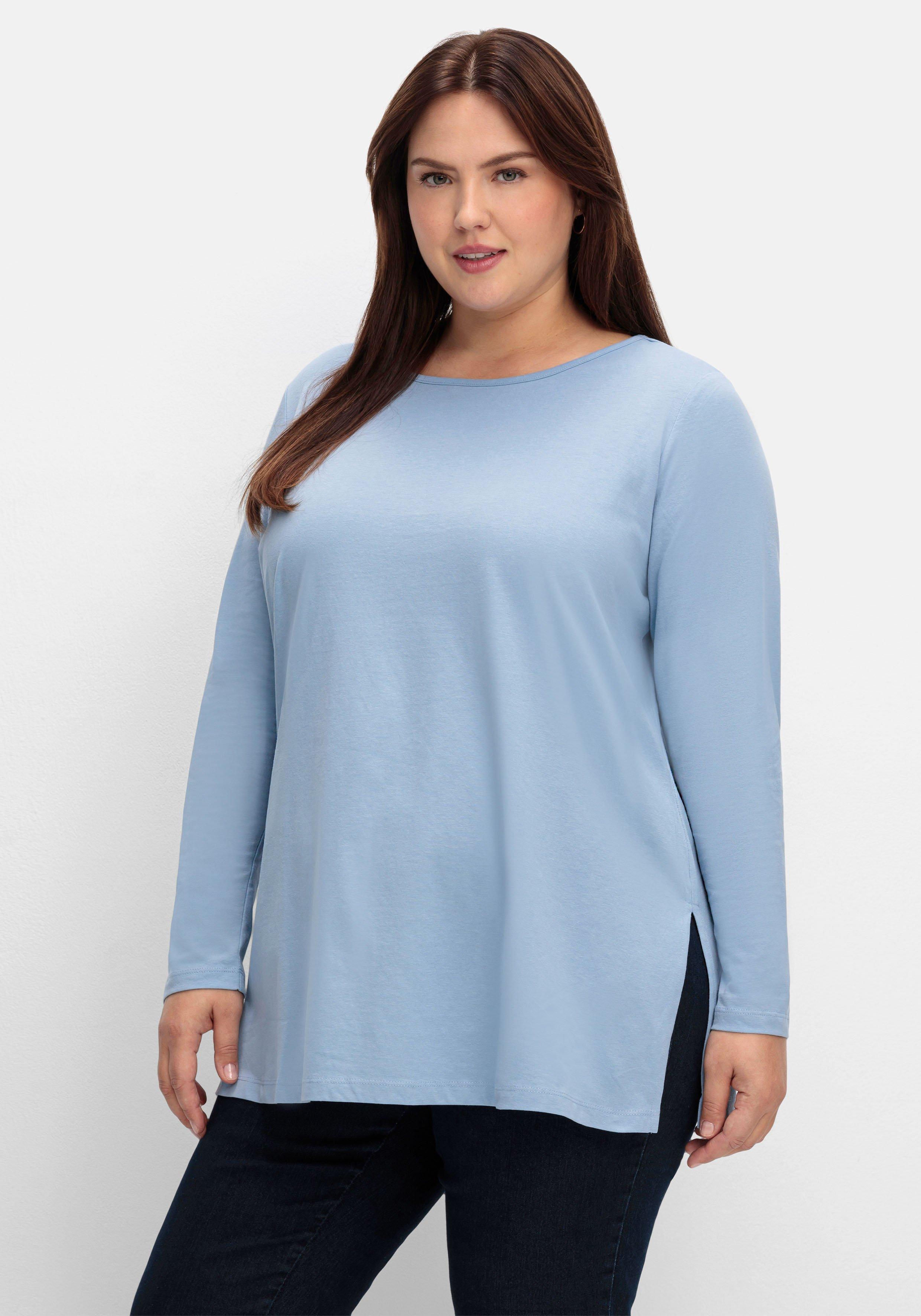 Mode | große blau Shirts Size sheego & Größen Tops Plus ♥