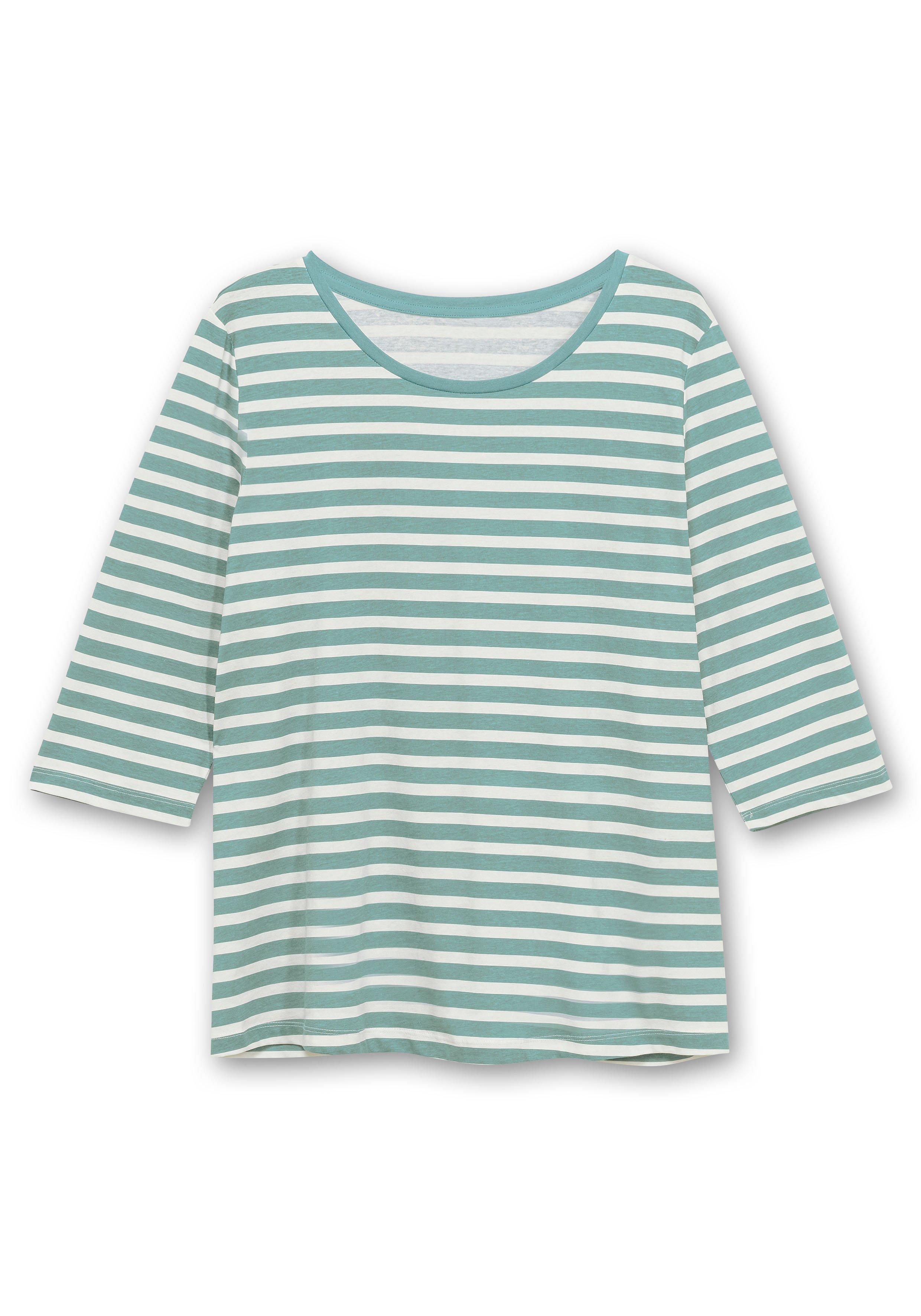 Oversized-Shirt mit garngefärbten Ringeln | aqua sheego 