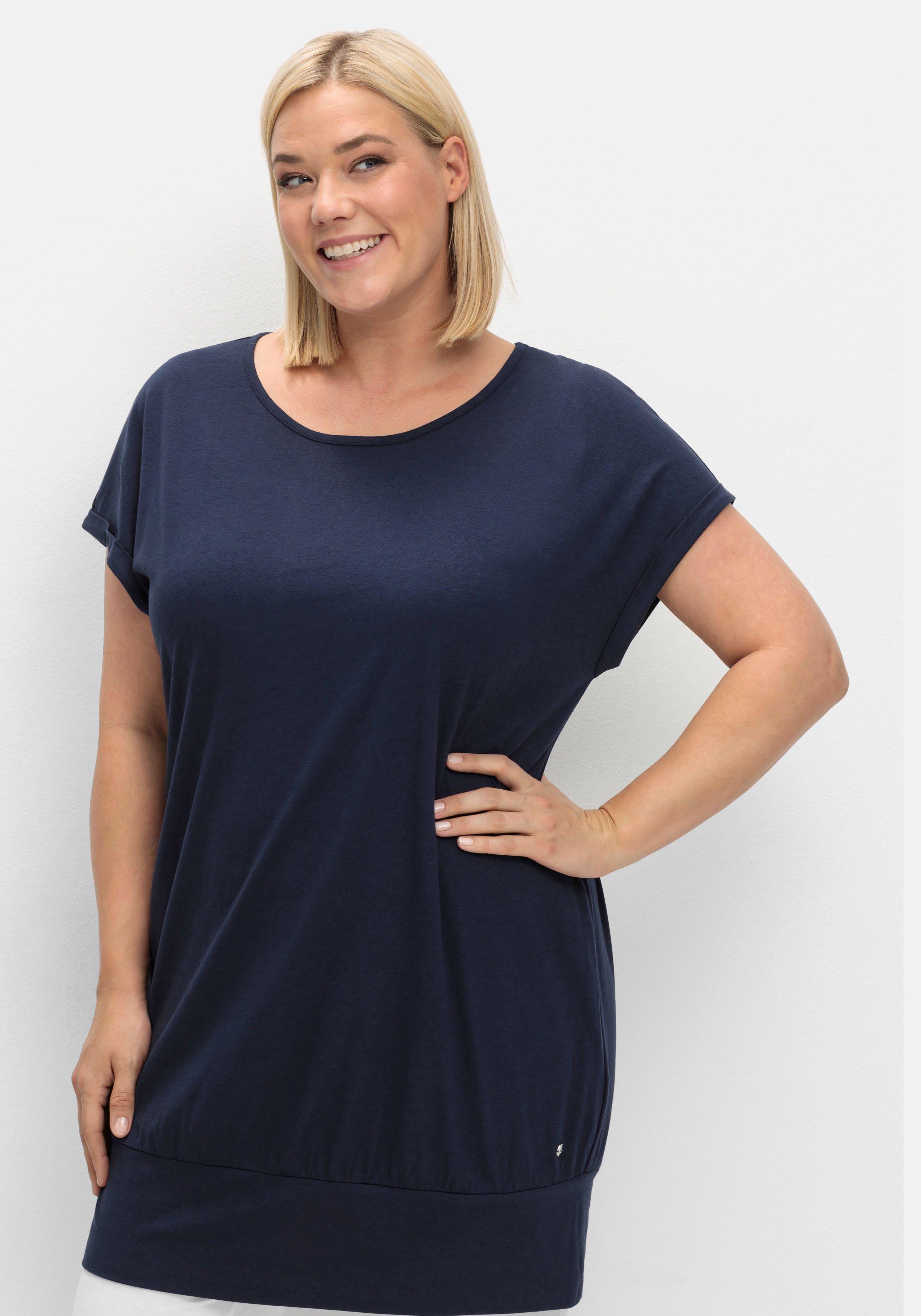 Kurzarm Plus Mode Tops große ♥ & sheego Größen blau Shirts Size |