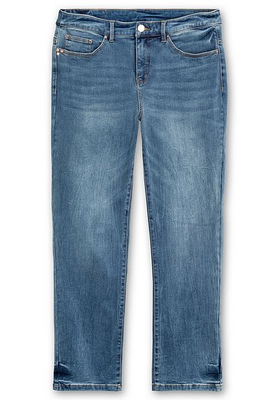 Gerade Stretch-Jeans mit Bodyforming-Effekt - blue Denim | sheego