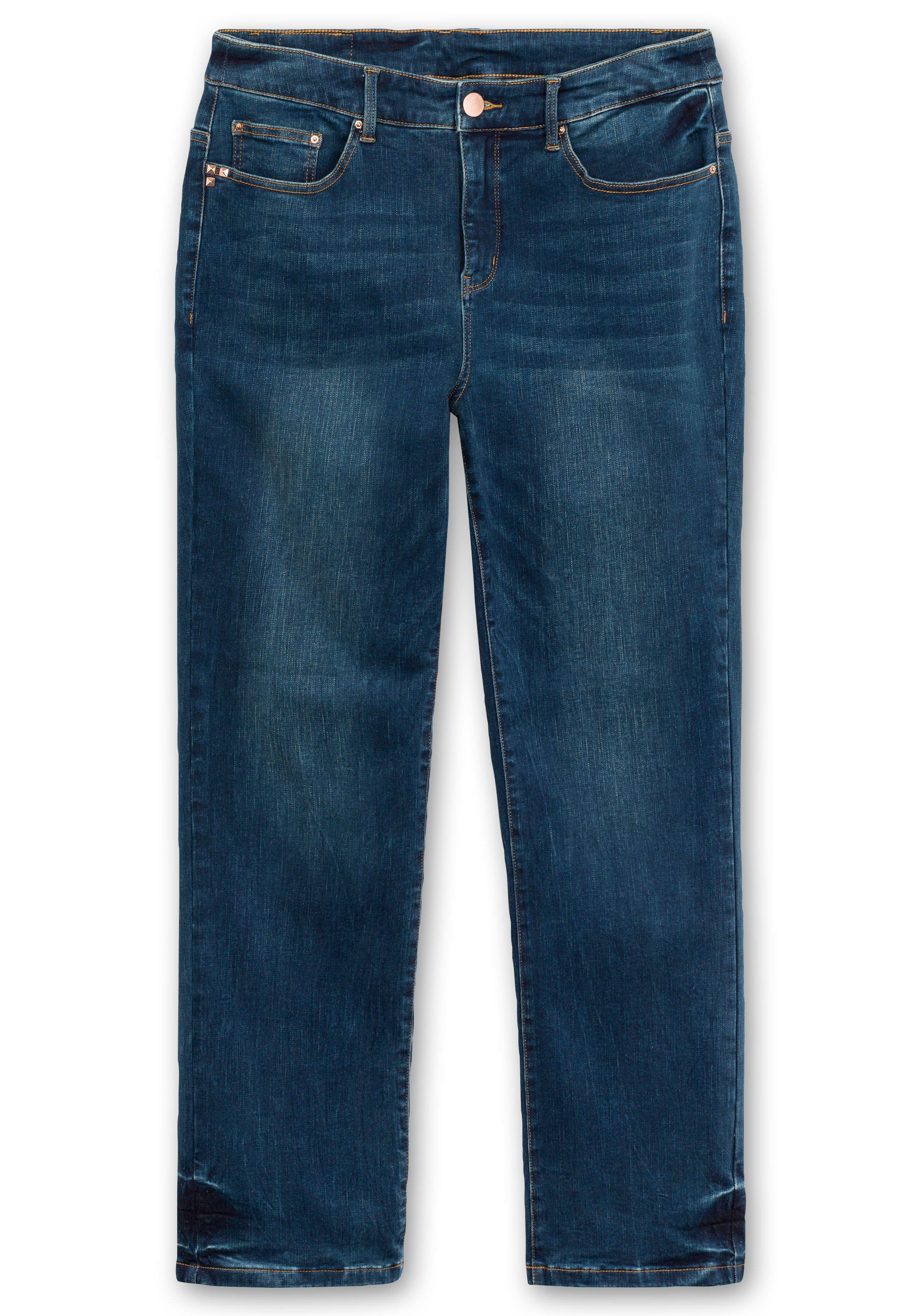Gerade Stretch-Jeans mit Bodyforming-Effekt - Denim sheego | blue