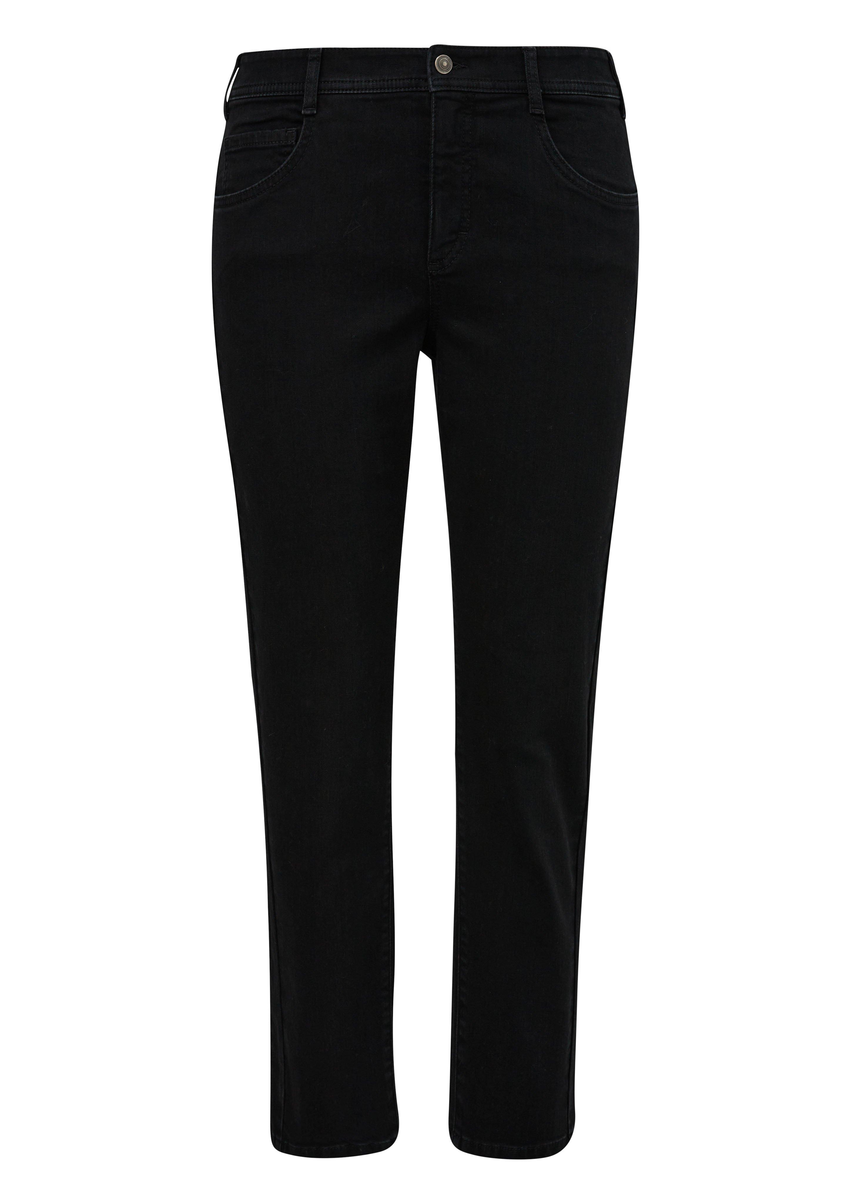 Große Größen: Schmale Jeans in Five-Pocket-Form, black Denim, Gr.44-54