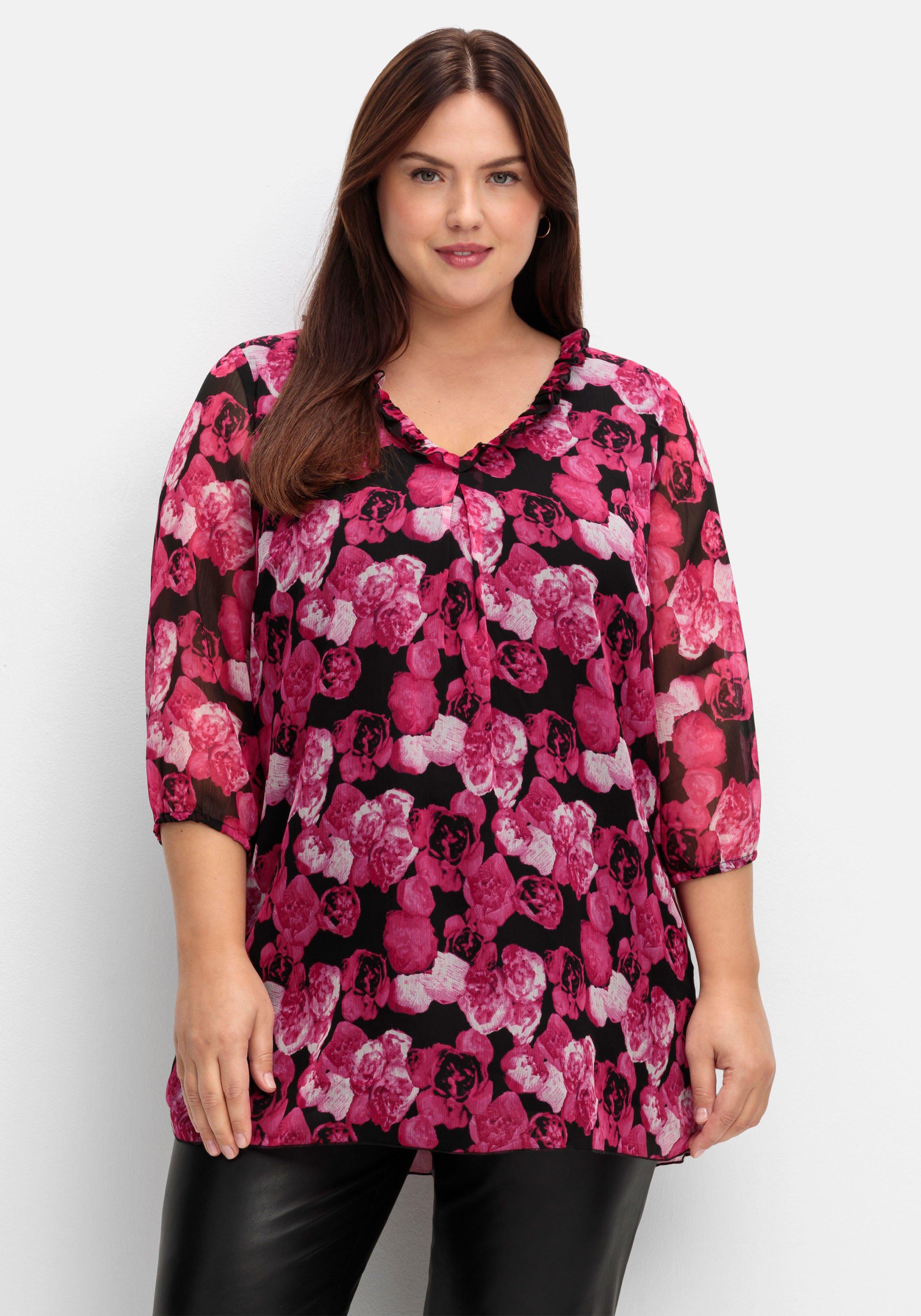 Blusen & Tuniken große | Größen sheego Mode Größe › Size ♥ rosa 46 Plus