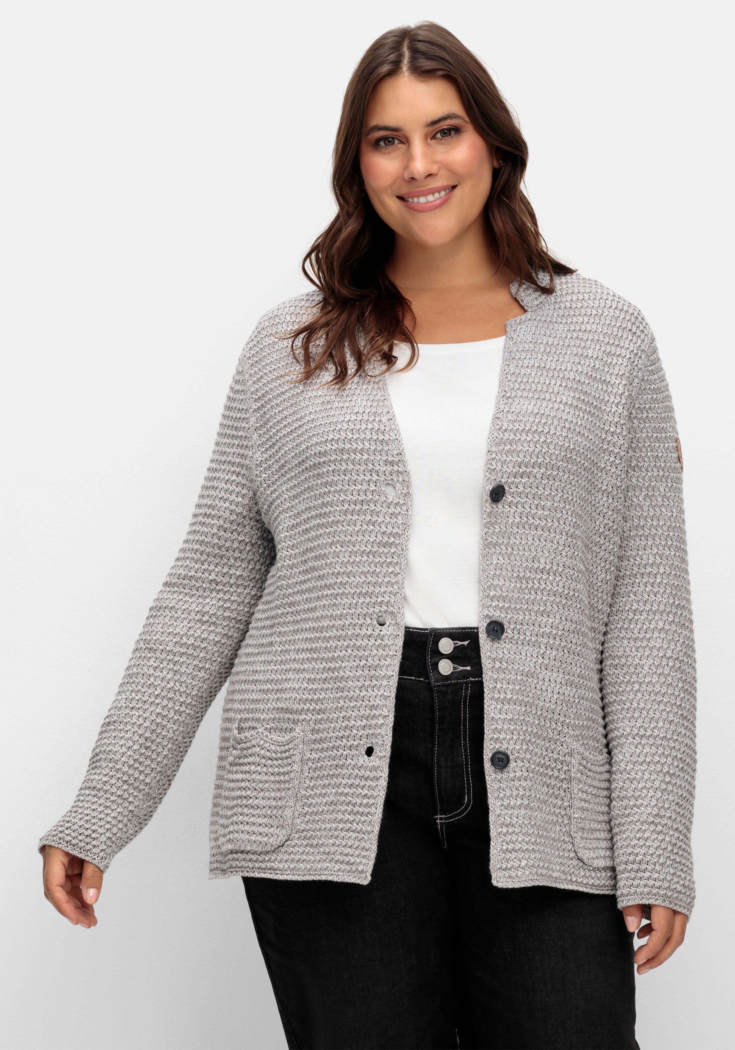 Damen Pullover & Strickjacken große Größen grau › Größe 40 | sheego ♥ Plus  Size Mode
