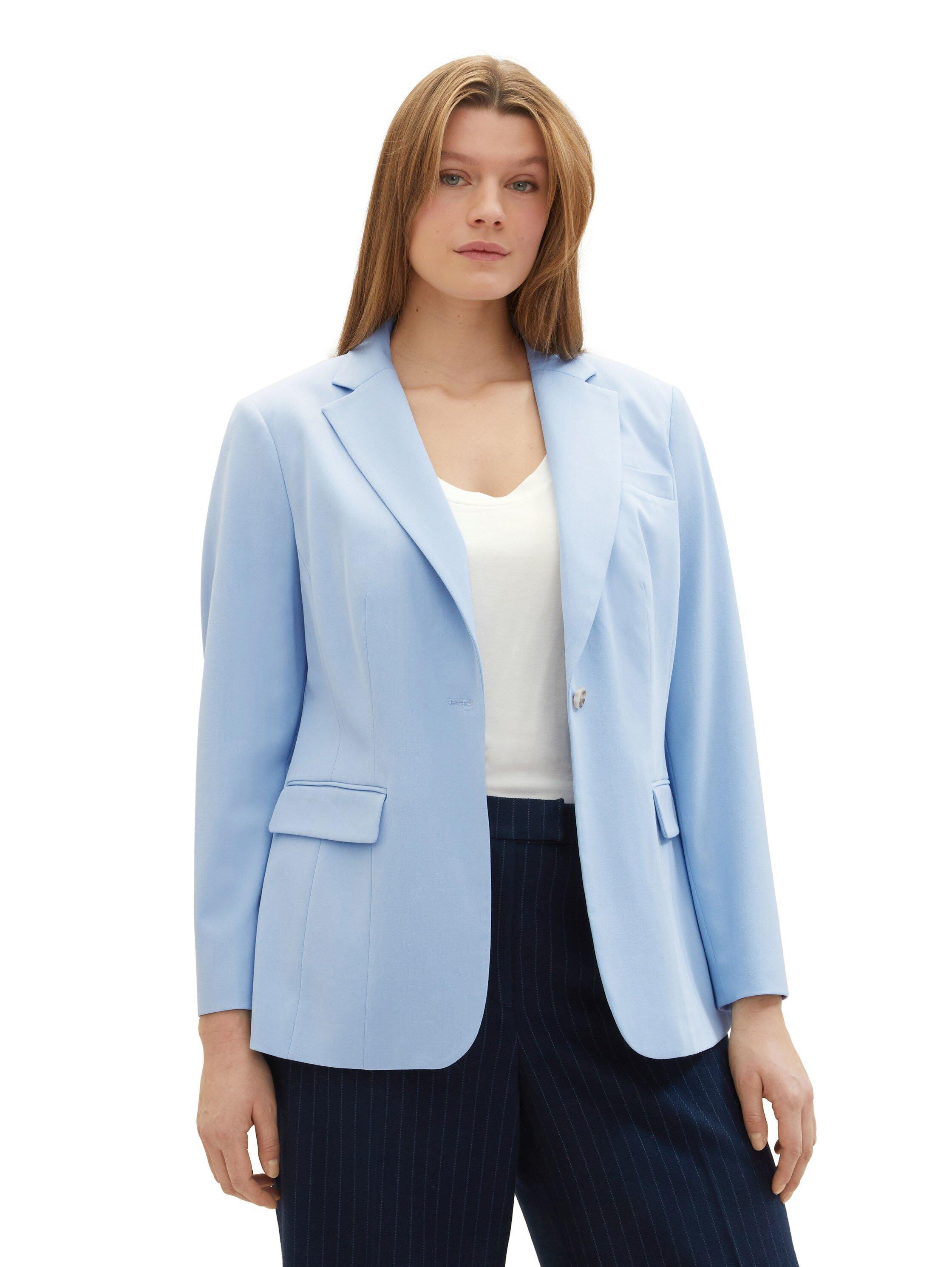 Blazer mit Reverskragen und 1-Knopf-Verschluss - mittelblau | sheego