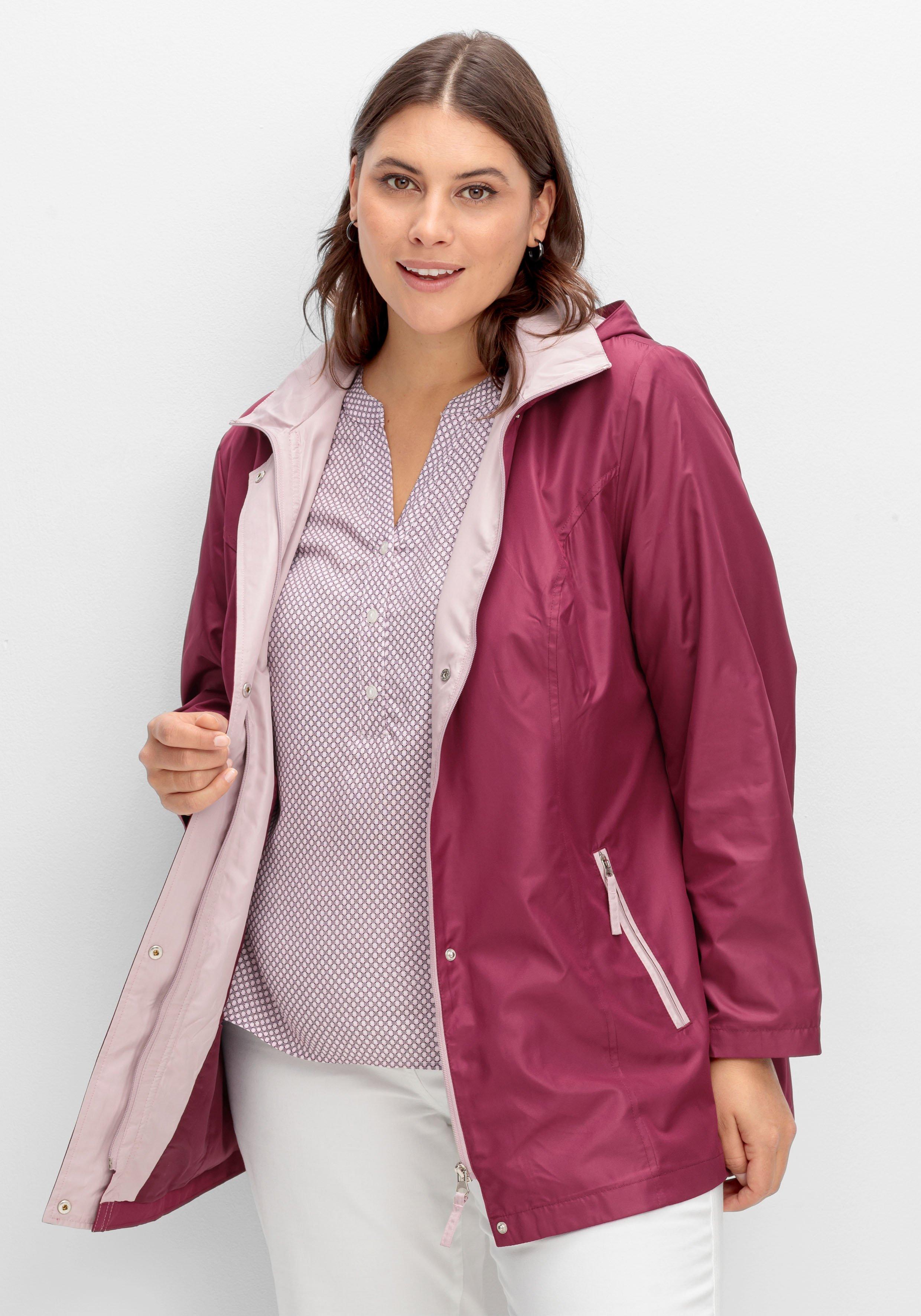 sheego Funktionsjacke mit Kontrastpartien - fuchsia sheego