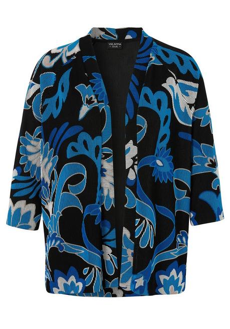 Jacke mit floralem Print, in Ottoman-Qualität - blau gemustert - 46