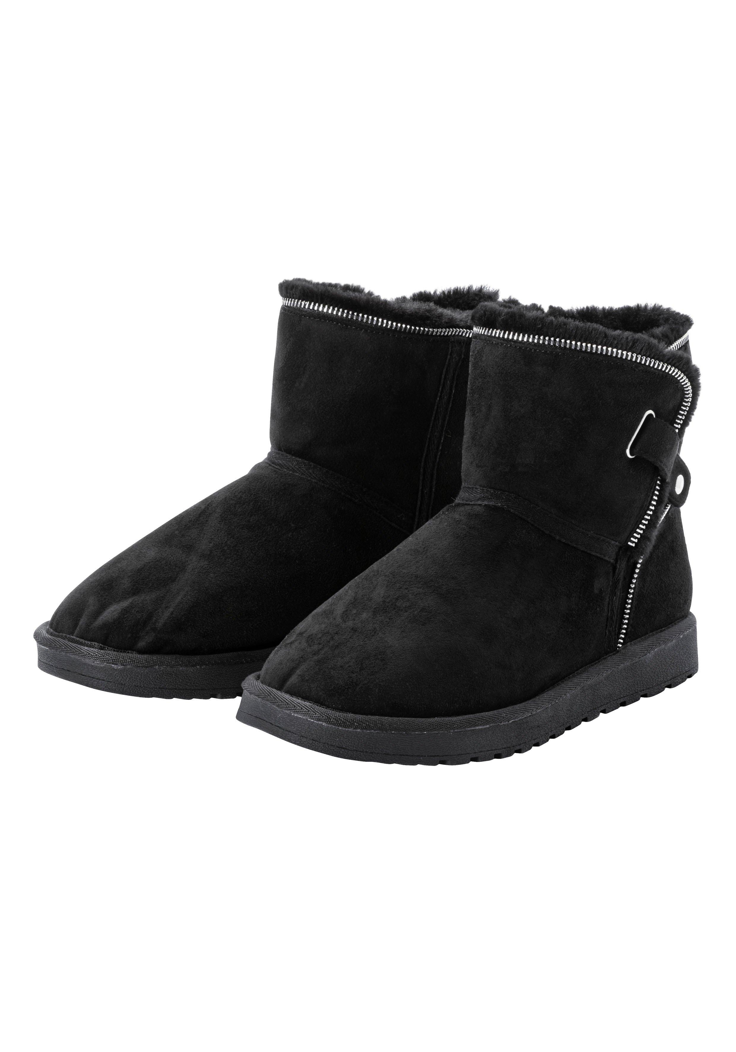 sheego Schlupfboots mit seitlichen Riegeln - schwarz sheego