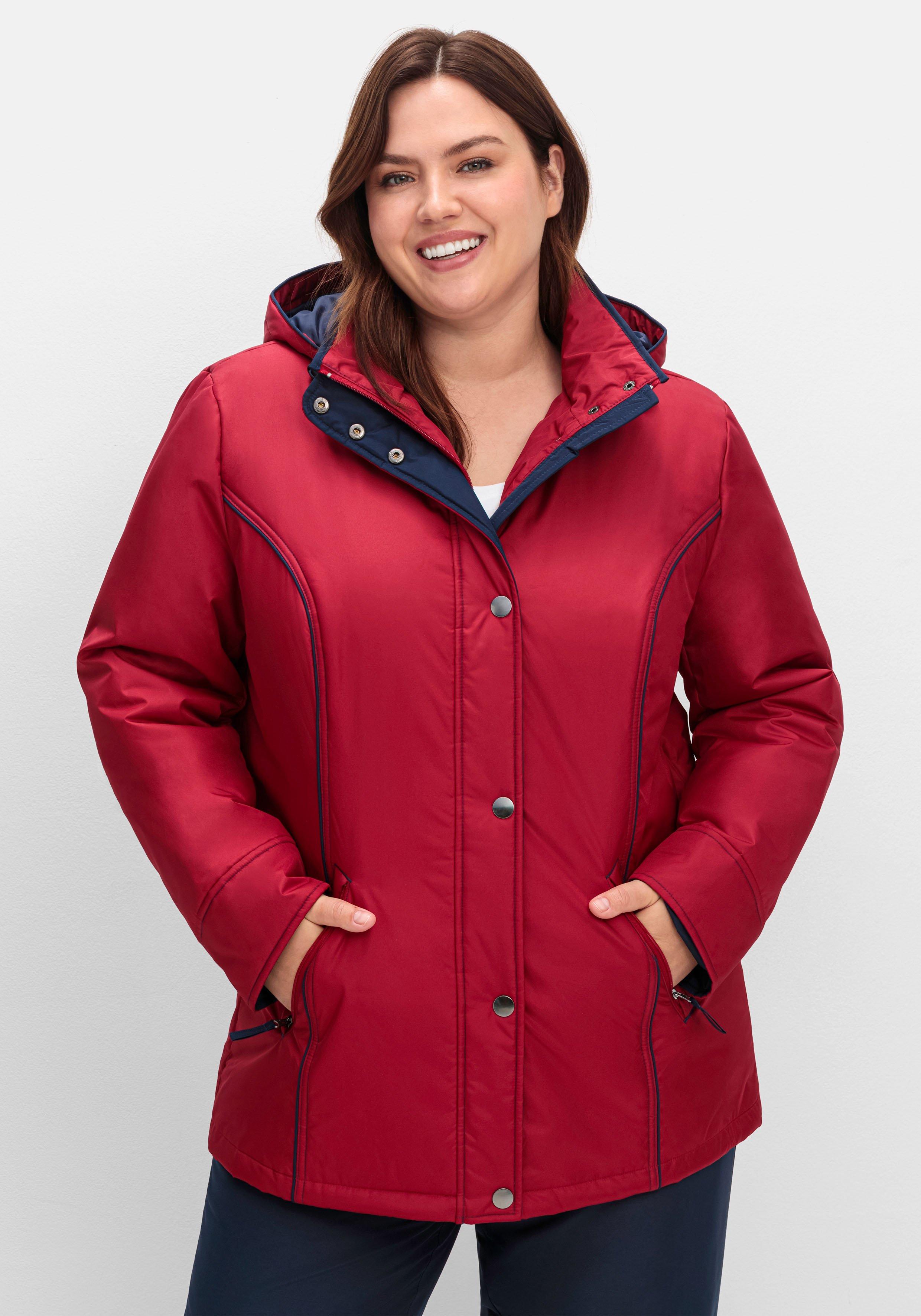 sheego Wind- und wasserabweisende Funktionsjacke - rot sheego