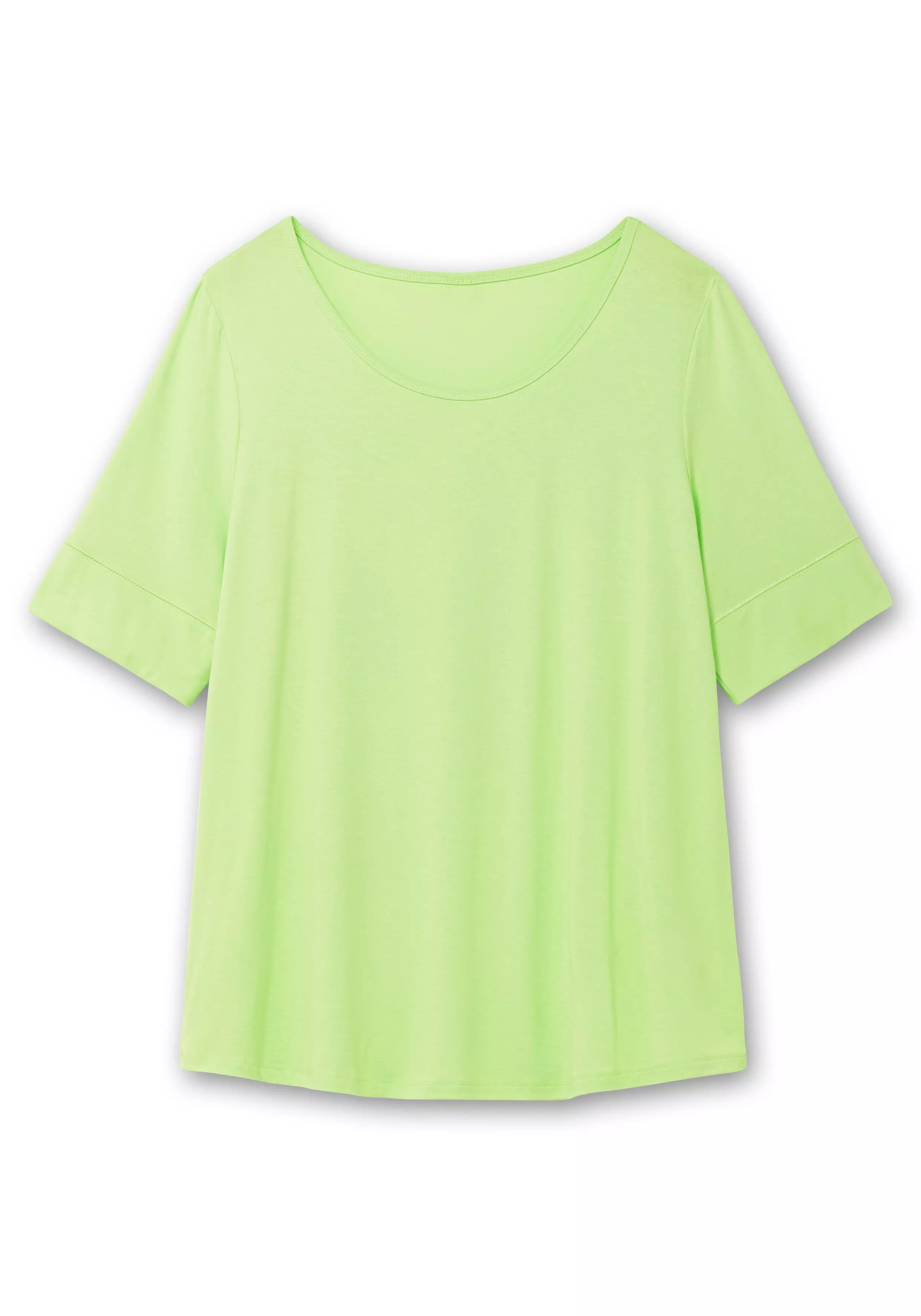 Jerseyshirt mit abgerundetem Saum kiwi