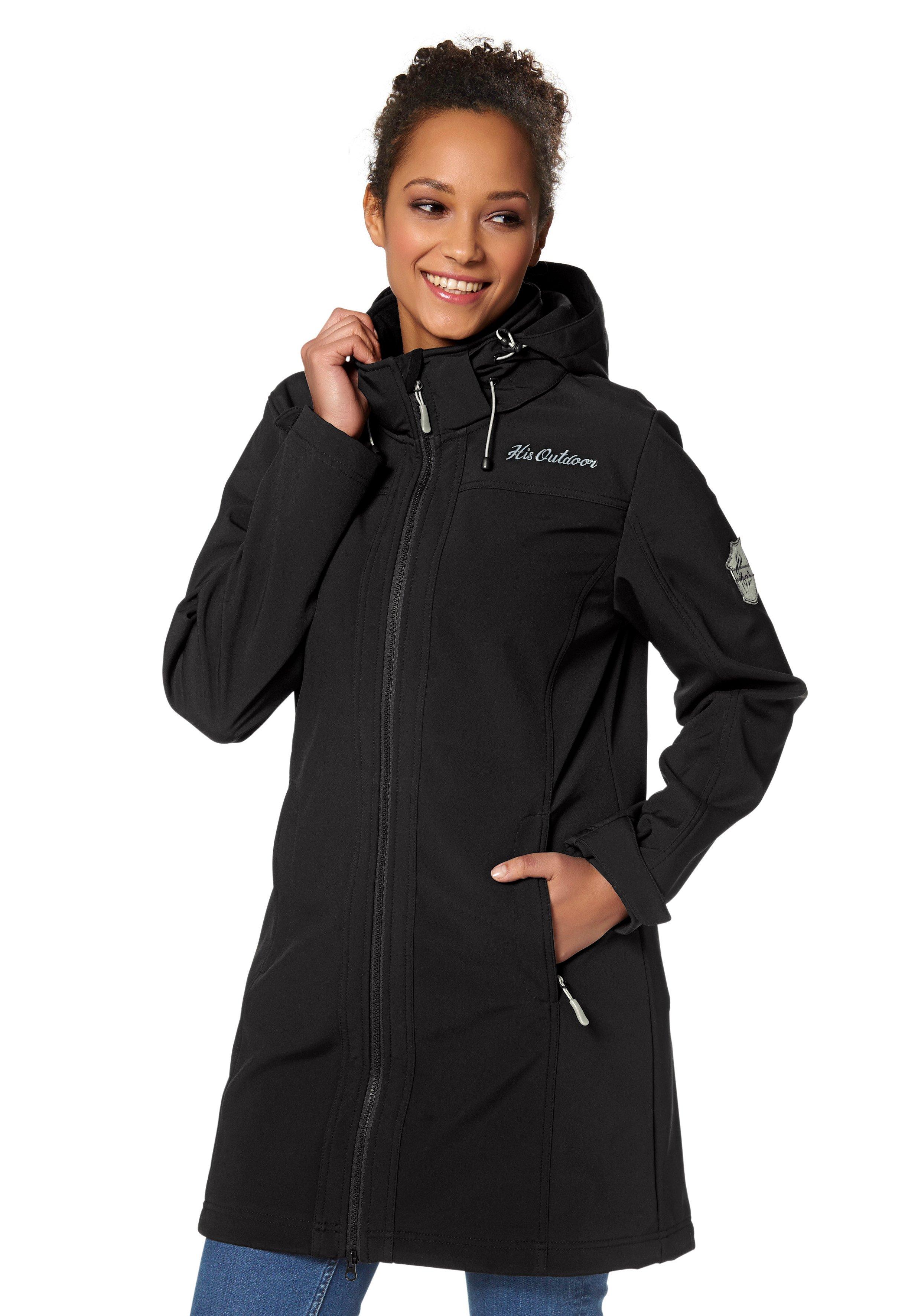 H.I.S EM Softshellparka - schwarz sheego