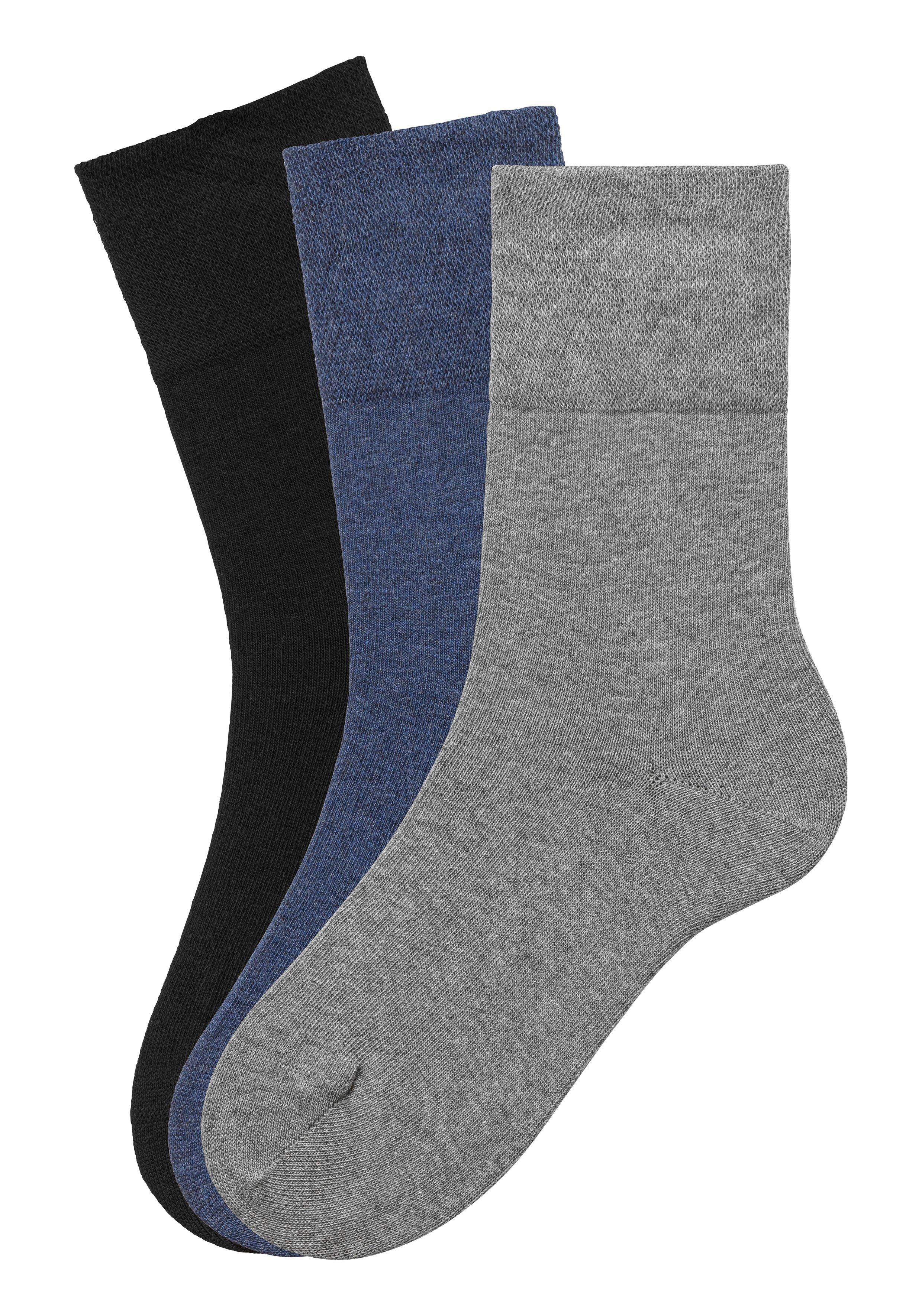 H.I.S EM LBG Socken - schwarz+grau+blau sheego