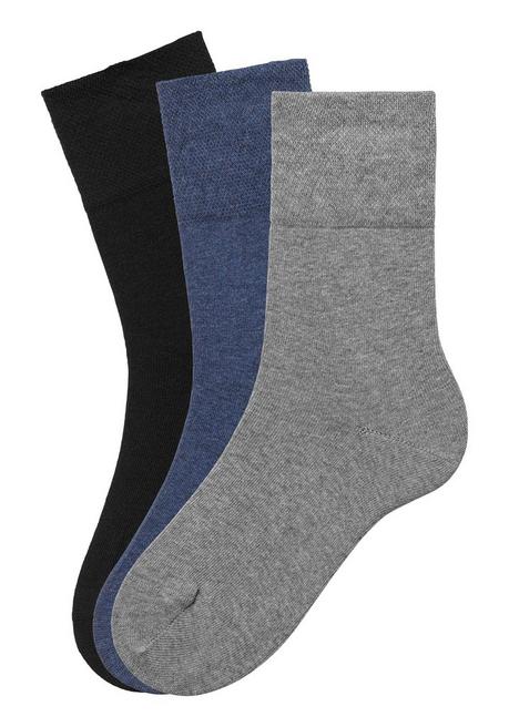 Socken - schwarz+grau+blau - 35/38