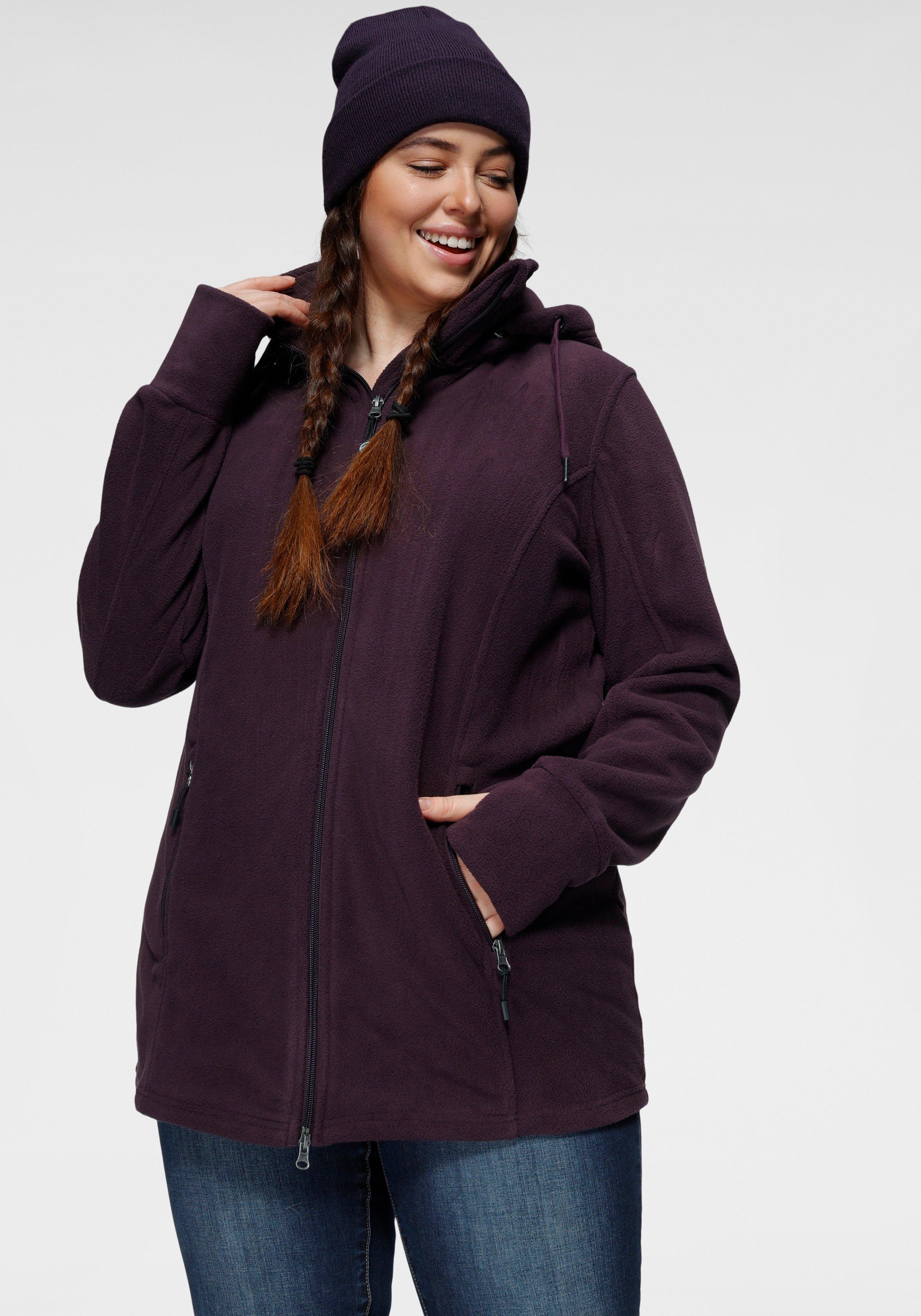 Polarino Fleecejacke - aubergine sheego