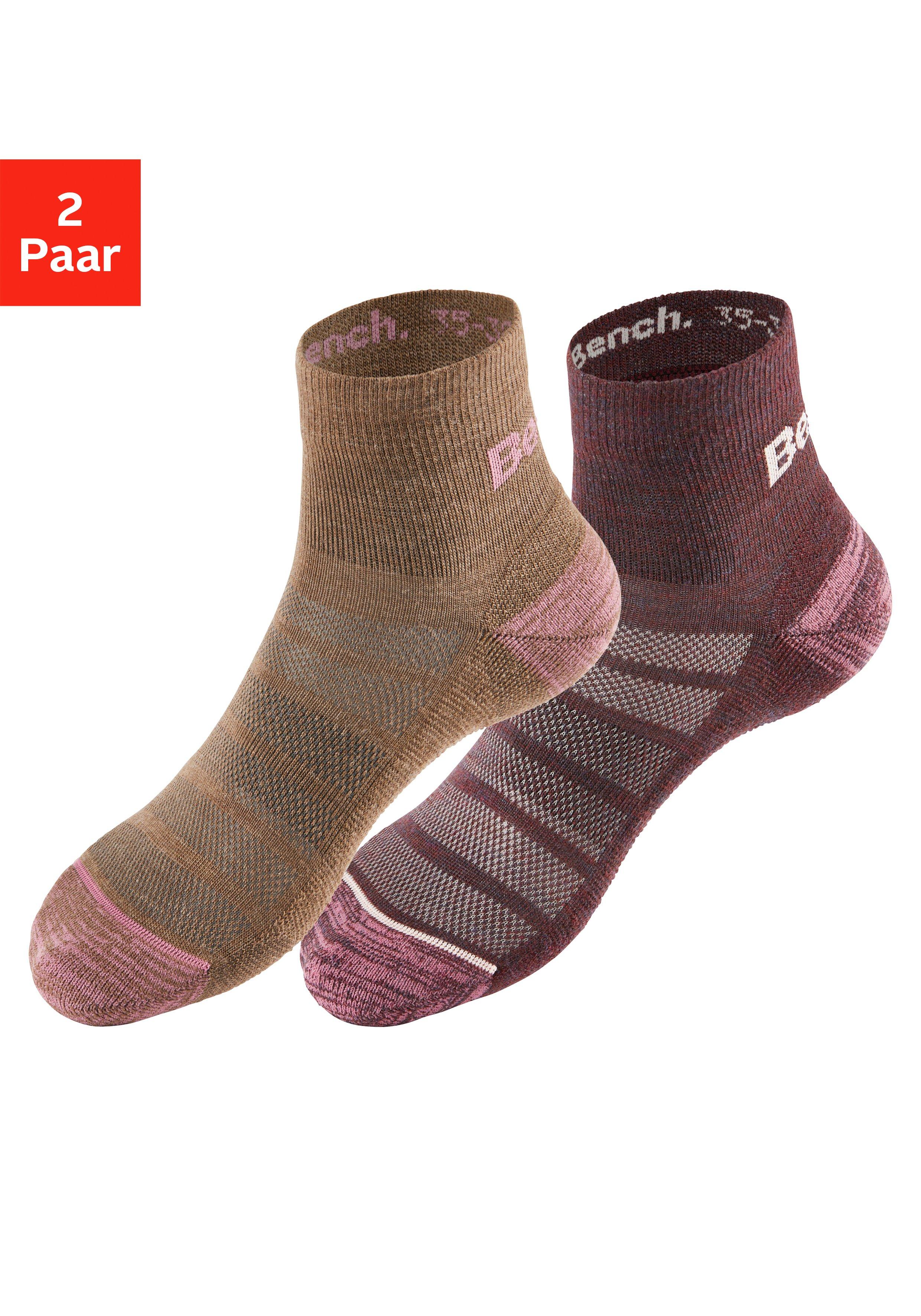 Bench LM LBG Wandersocken - bordeaux+beigefarben sheego