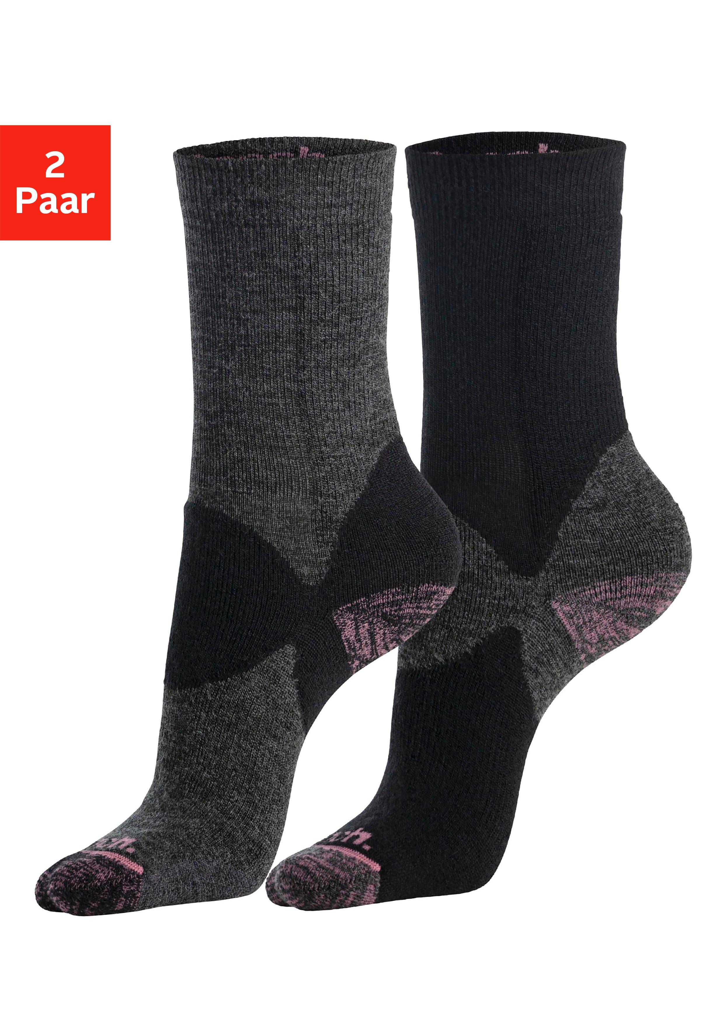 Bench LM LBG Wandersocken - schwarz+anthrazit sheego